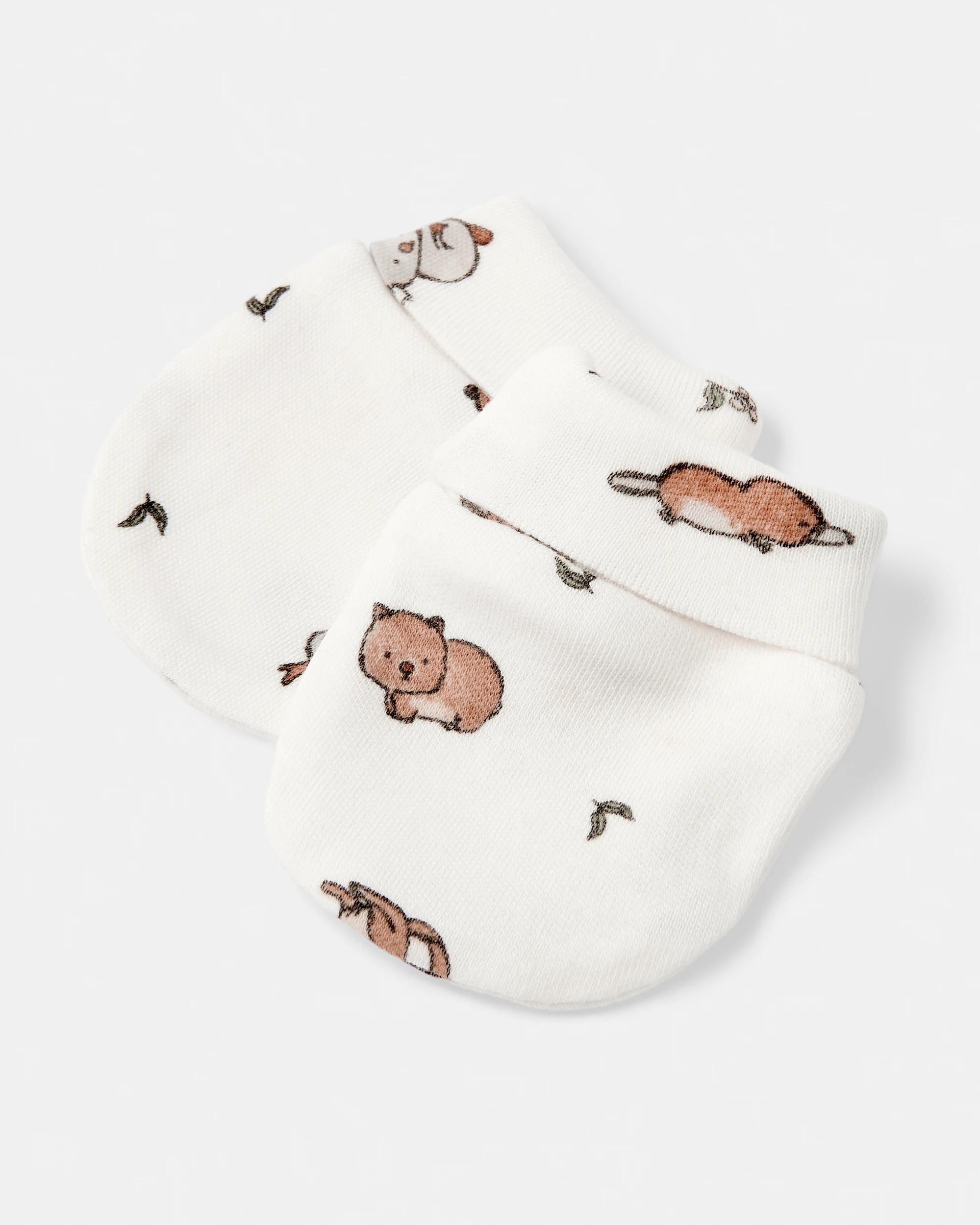 5 Newborn Hat and Mittens Set Animals, 5 of 8