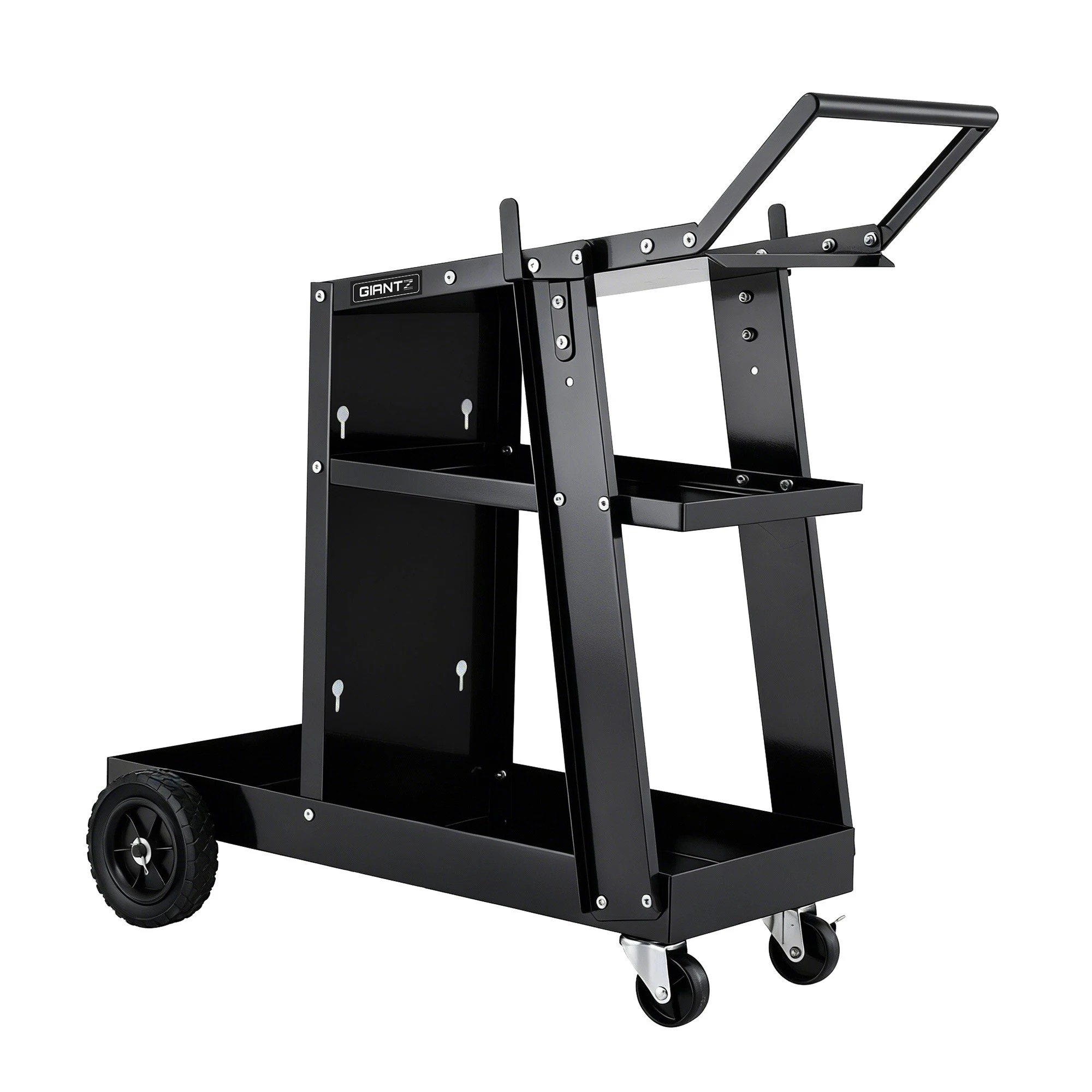 3 Giantz Welding Trolley Cart Welder MIG TIG ARC MMA Welder Plasma Cutter Storage - Black, 3 of 4