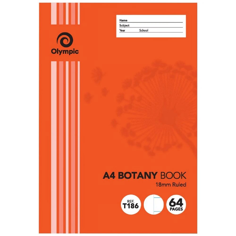 1 Olympic A4 55gsm 18mm Ruled Botany Book 64 Page, 1 of 1