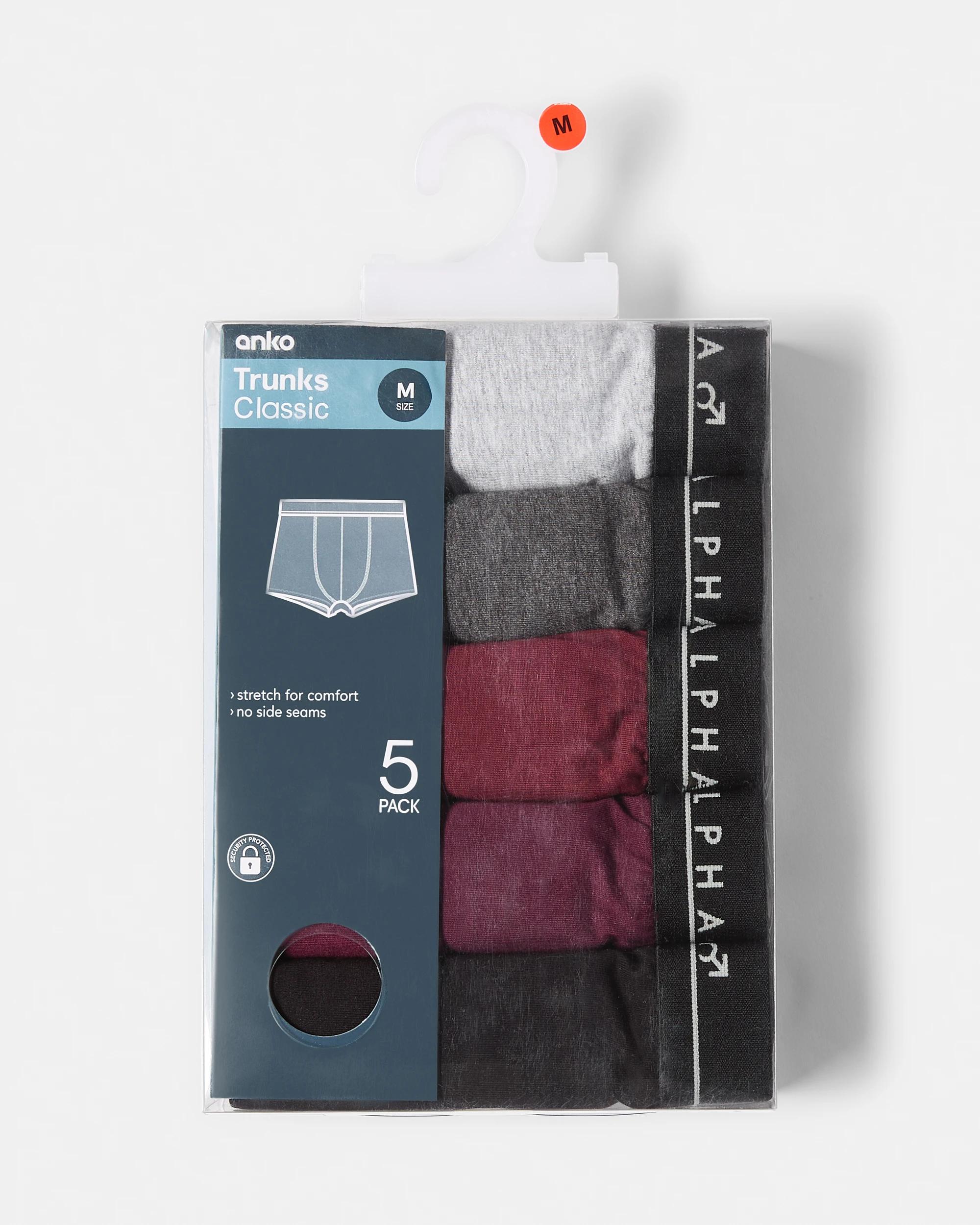 8 5 Pack Plain Trunks Multi Red, 8 of 8