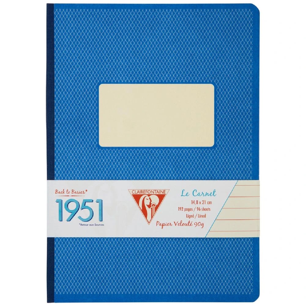 1 Clairefontaine 1951 A5 Notebook Ruled 192 Page Blue, 1 of 6