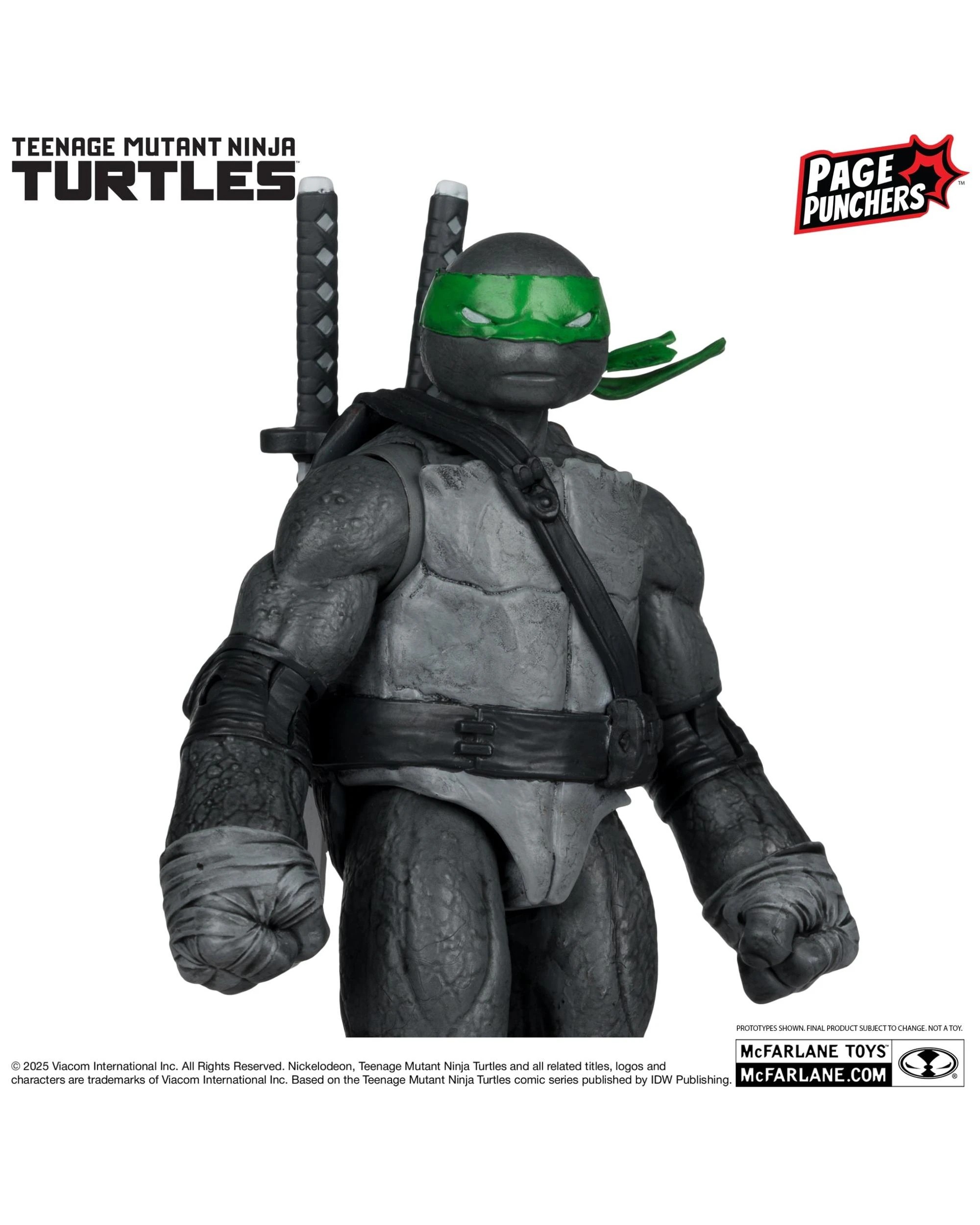 4 Teenage Mutant Ninja Turtles Leonardo Black White and Green Page Punchers Red Platinum Edition 5 inch Figure With Comic, 4 of 9