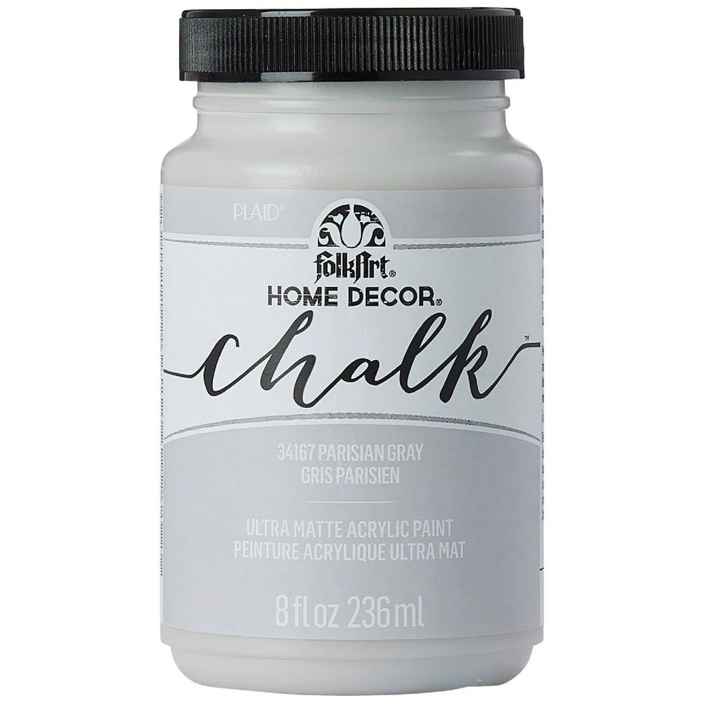 1 FolkArt Home Décor Chalk Acrylic Paint Parisian Grey, 1 of 3