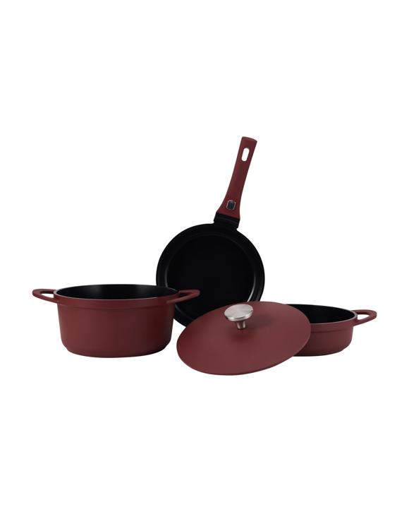 3 Piece Cast Aluminium Cookware Set - Port
