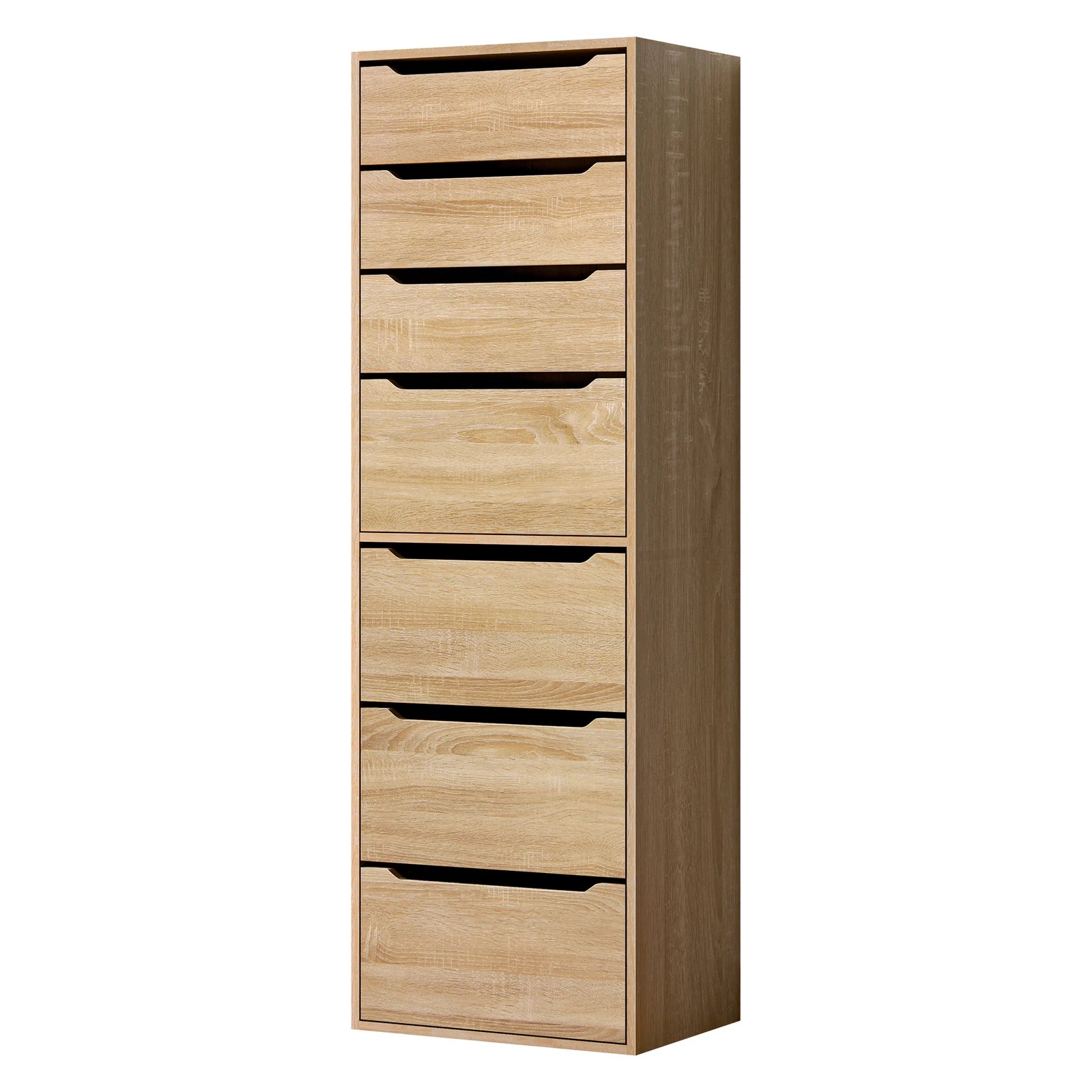 1 Alfordson Wardrobe 7 Drawers Clothes Storage Cabinet - Oak, 1 of 10