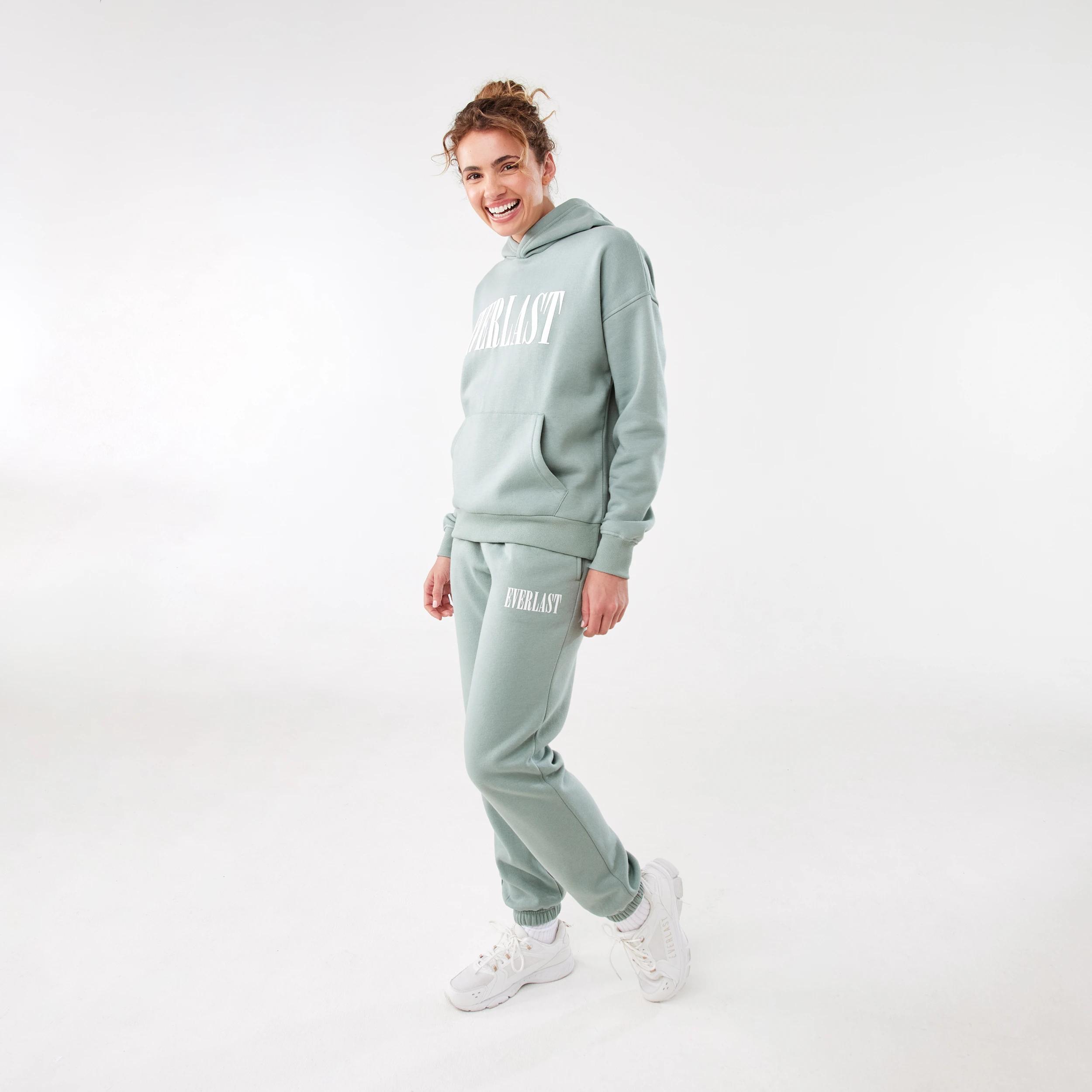 5 Everlast Womens Athletic Club Sweatpants EVERLAST BLOCK LOGO SAGE GREEN, 5 of 9