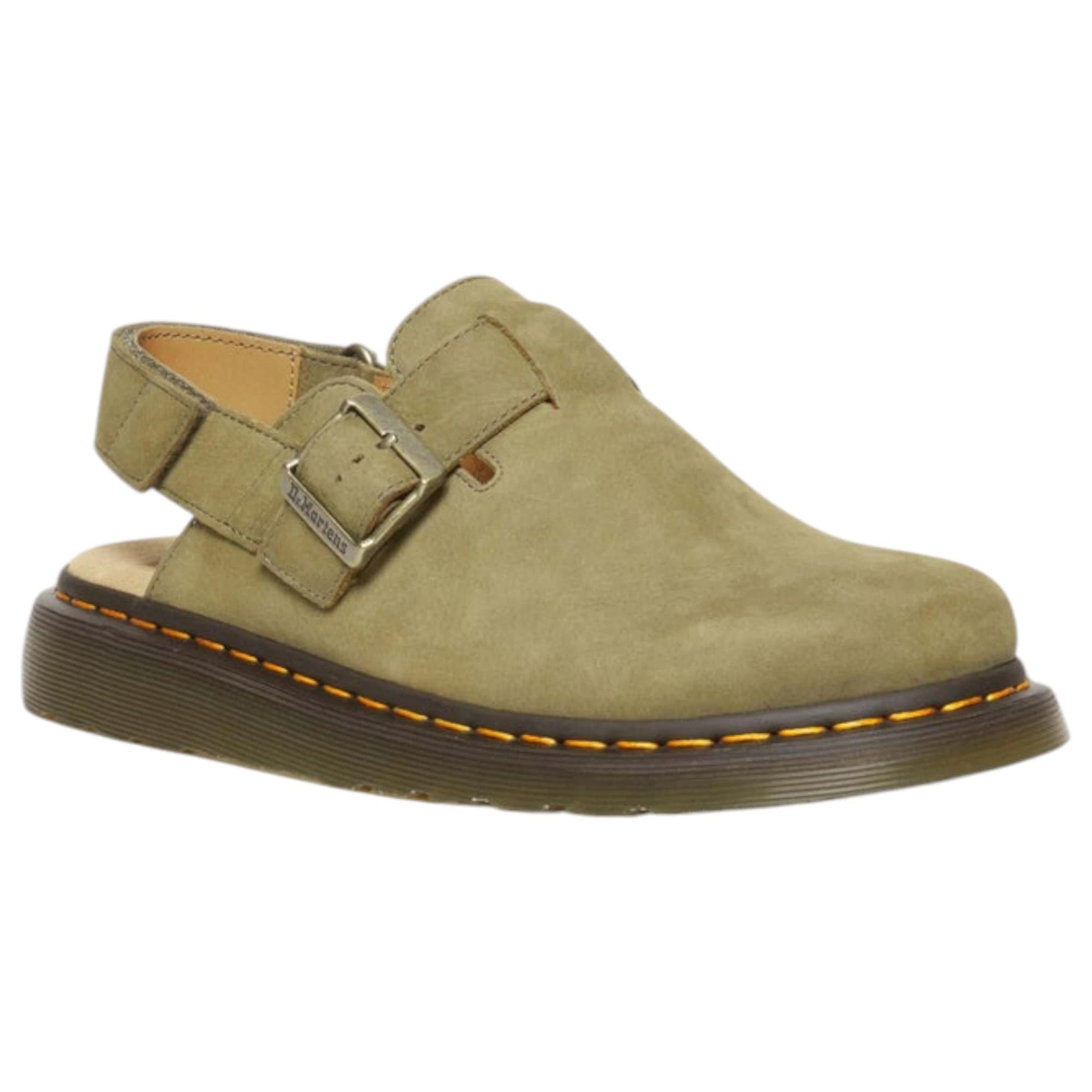 1 Dr. Martens Mens Jorge II Sandals Sling Back Shoes MUTED OLIVE TUMBLED NUBUCK, 1 of 7