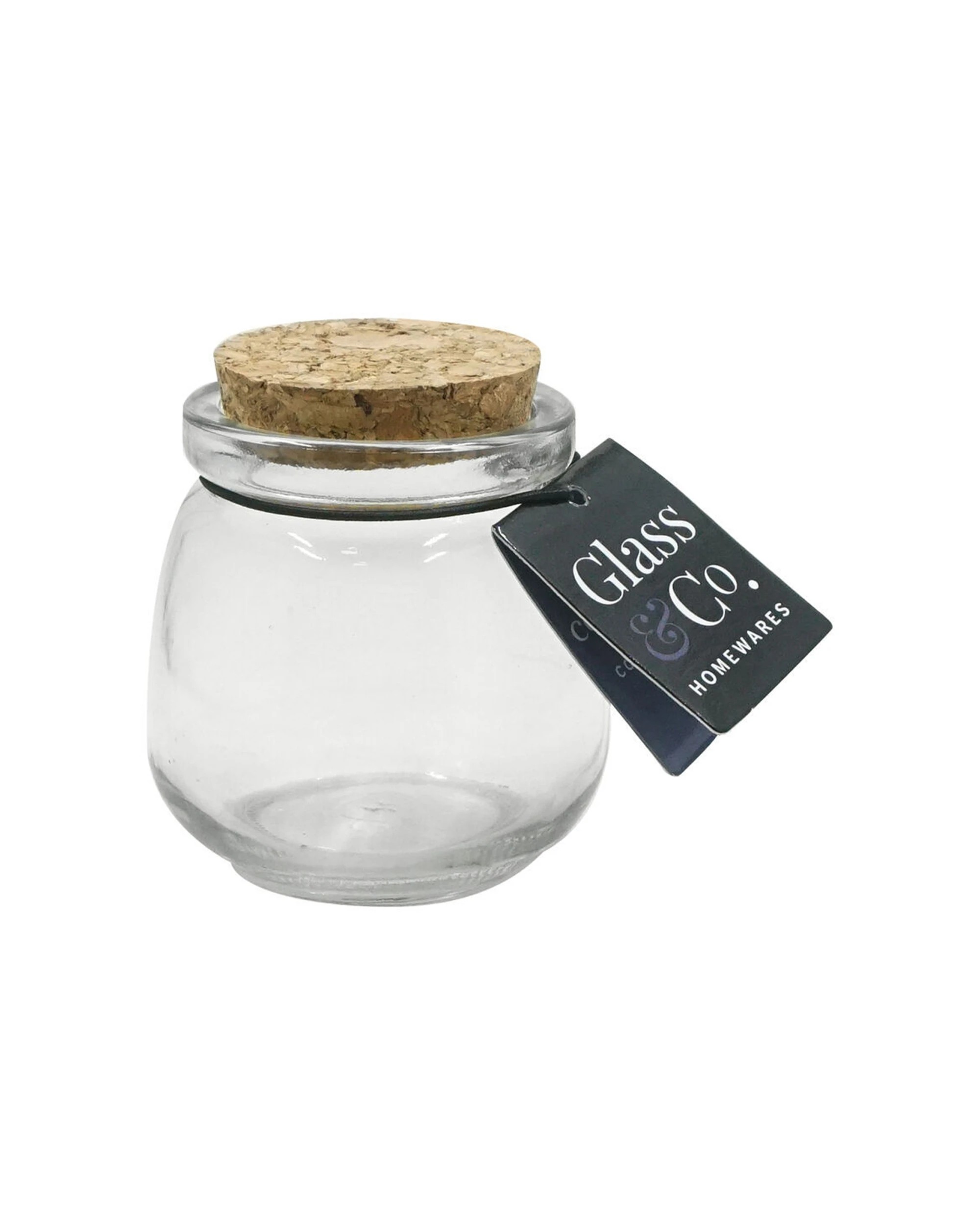 1 Glass & Co 48PK Courtney Glass Kitchen Food Storage Jar With Cork Lid 120ml - Clear, 1 of 1