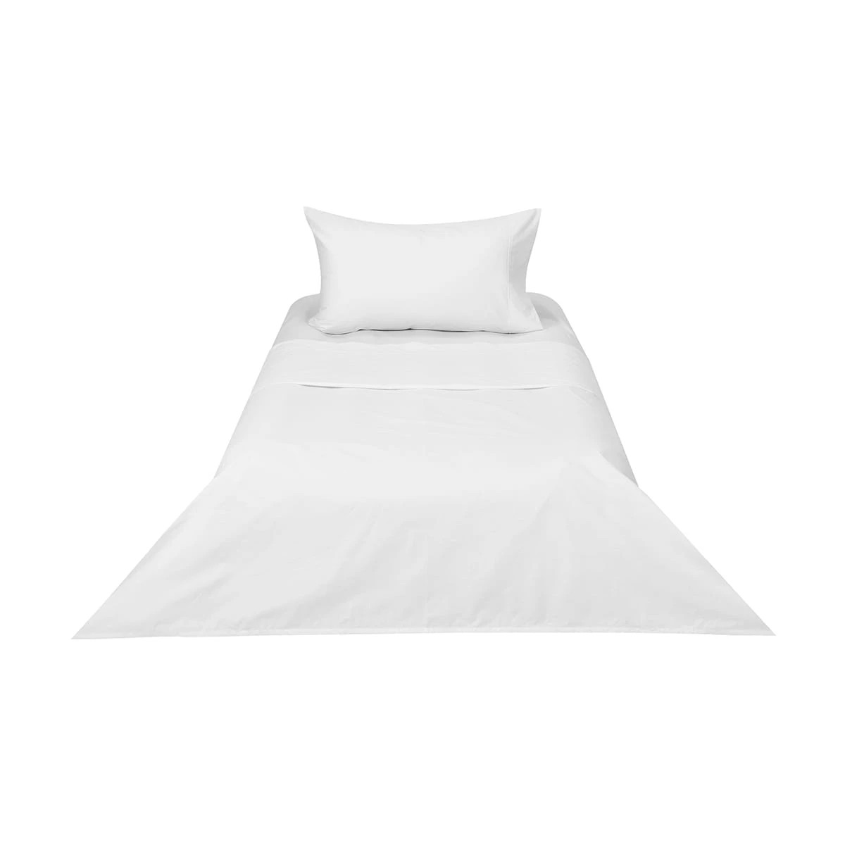 6 250 Thread Count Cotton Rich Sheet Set - Single Bed, White, 6 of 7