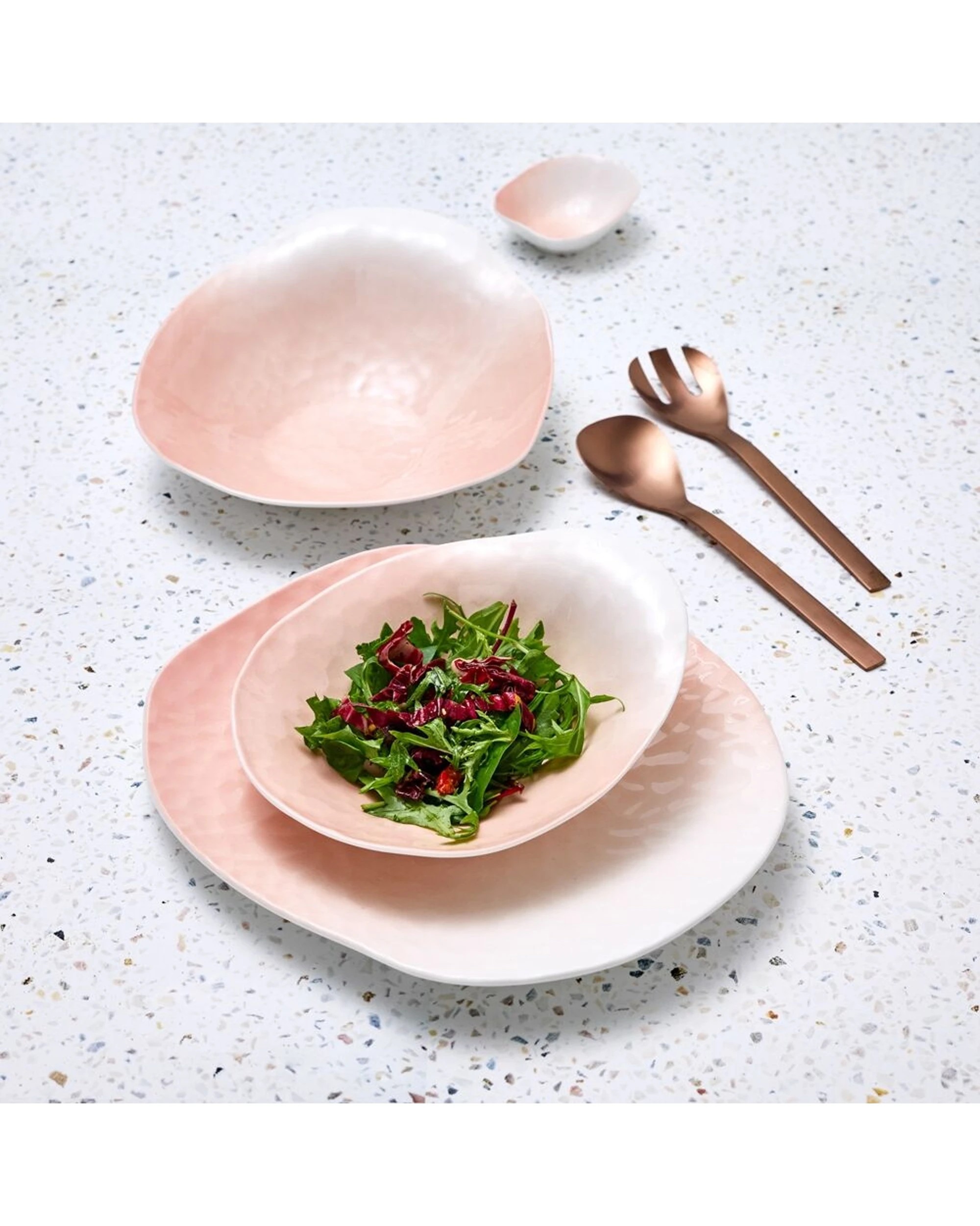2 Ecology 2pc Forge Stainless Steel Kitchen Salad Servers Copper - Metallic, 2 of 2