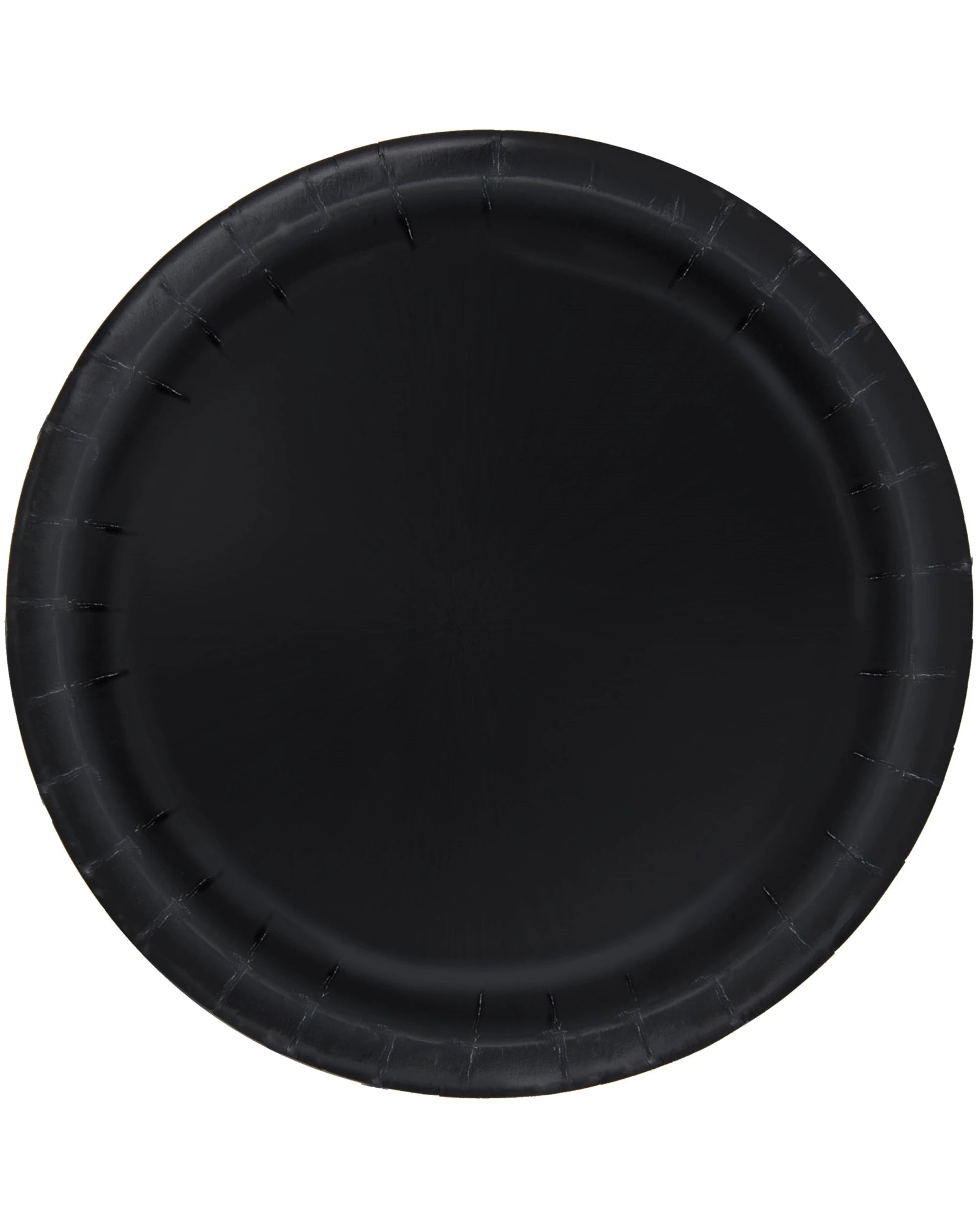 1 Unique Black Round Paper Plates 23cm Pack of 8 - Black, 1 of 1