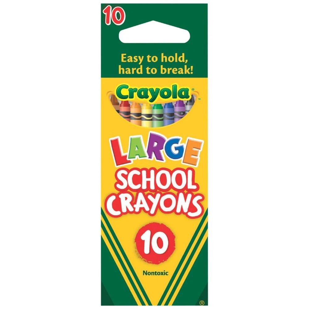 1 Crayola Large School Crayons 10 Pack, 1 of 1