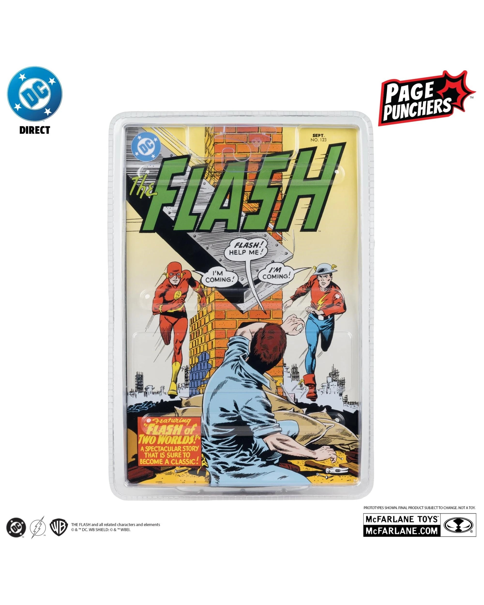9 DC Direct Page Punchers The Flash #123 Barry Allen 7 inch Figure With Comic, 9 of 9