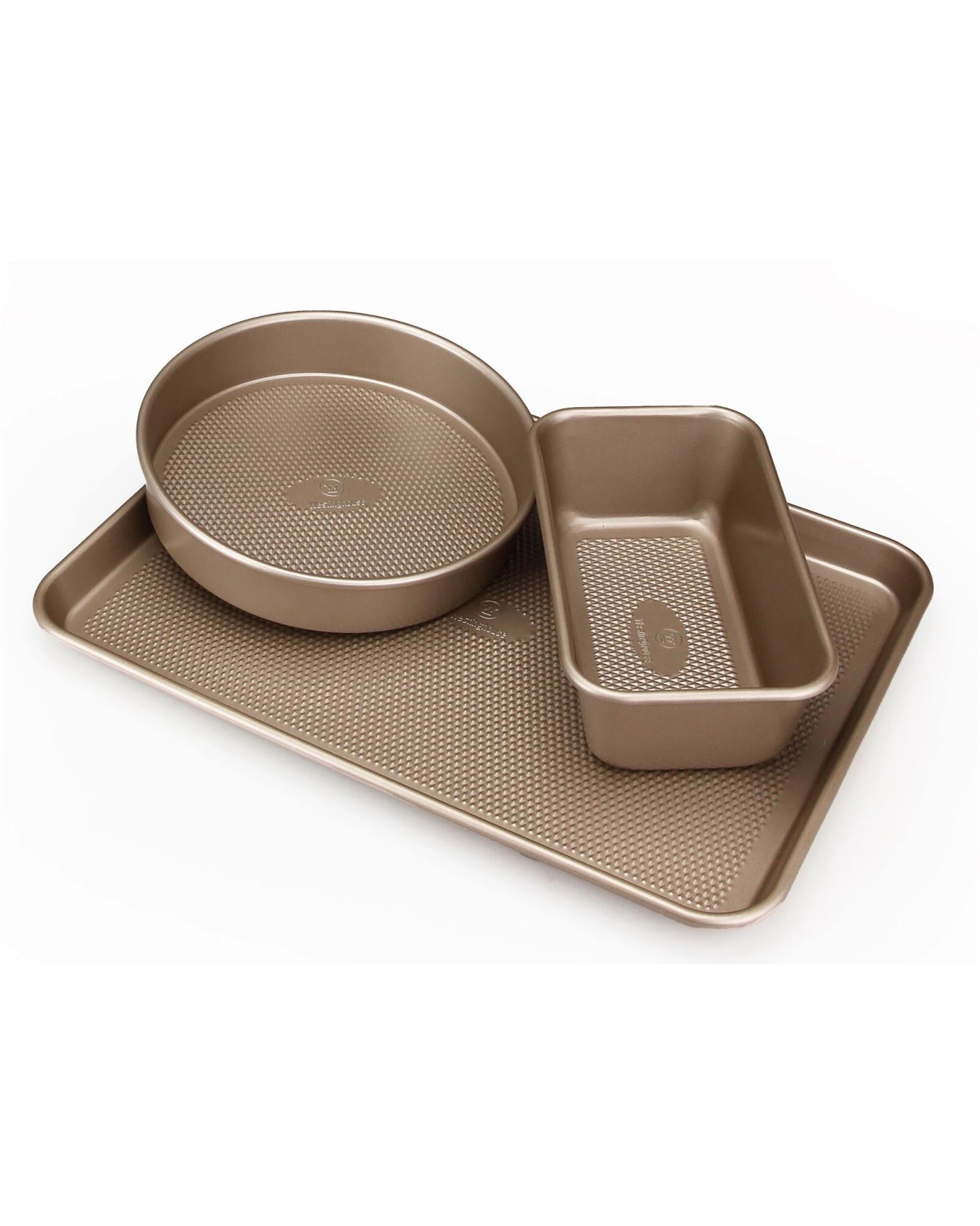 1 Westinghouse 3 Piece Carbon Steel Baking Set with Textured Pan Tray & Loaf, 1 of 4