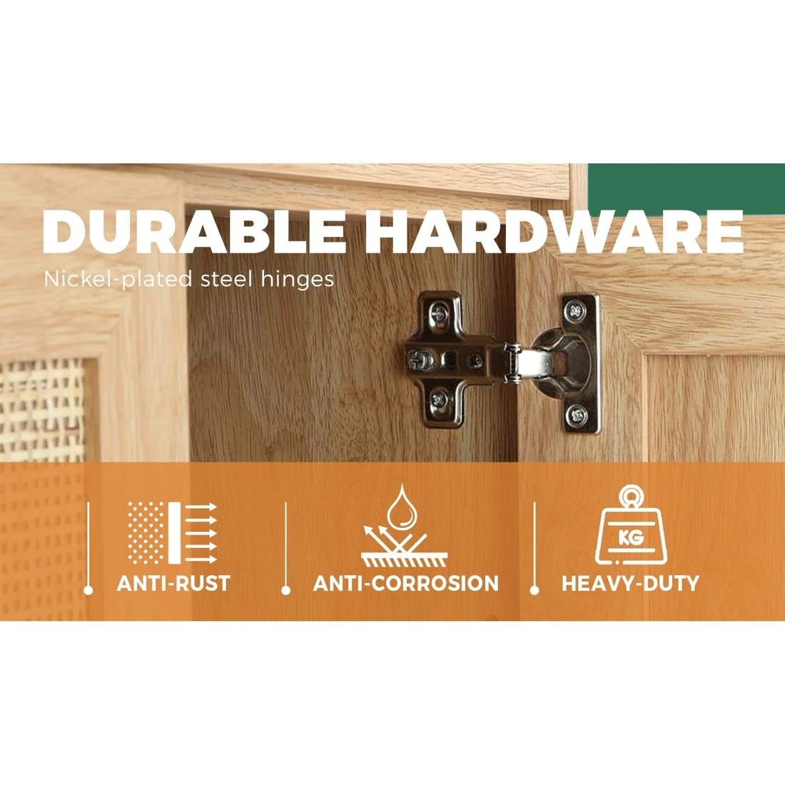 6 Oikiture Rattan Sideboard
 - Natural, 6 of 10