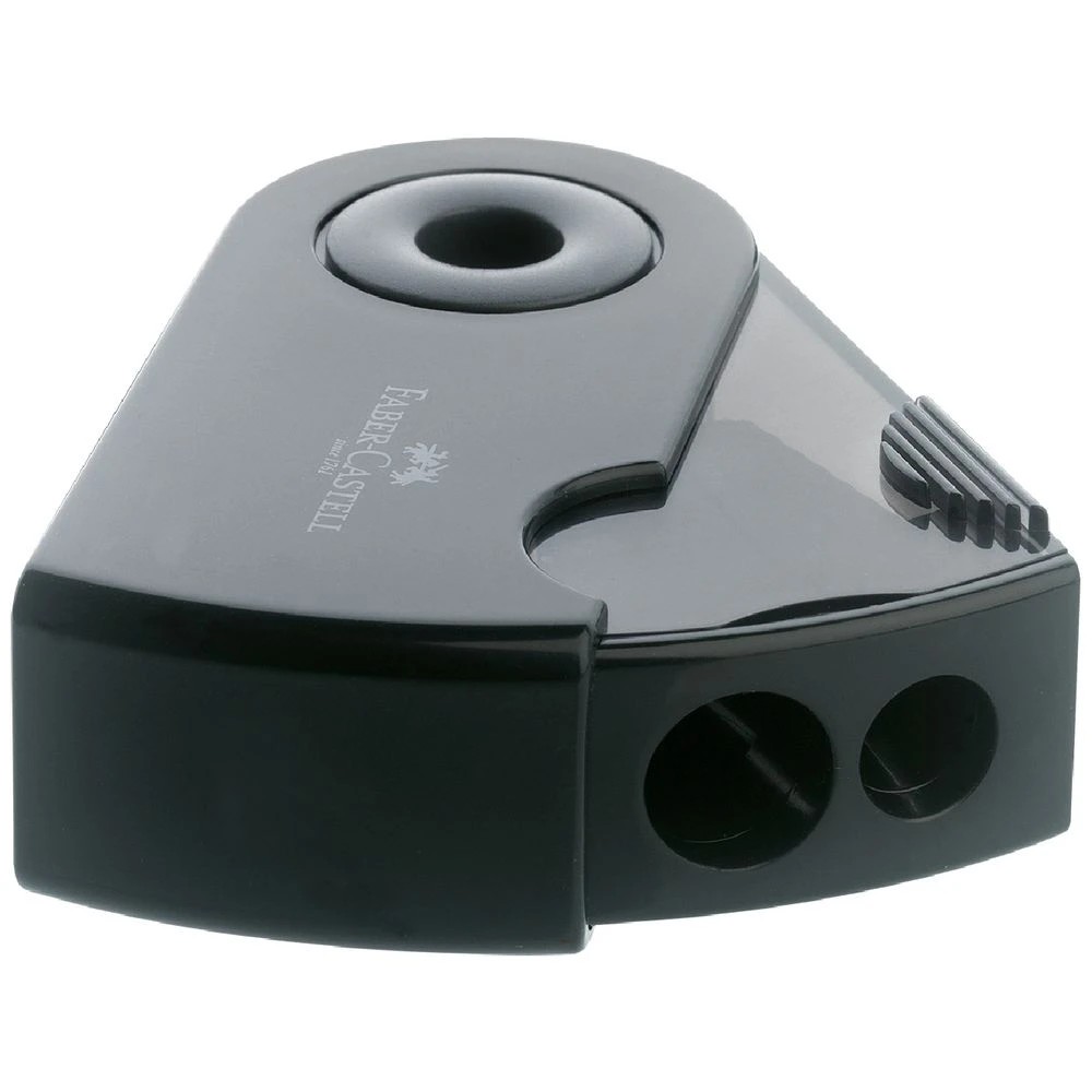 3 Faber-Castell 2 Hole Sharpener with Sleeve Box Black, 3 of 3