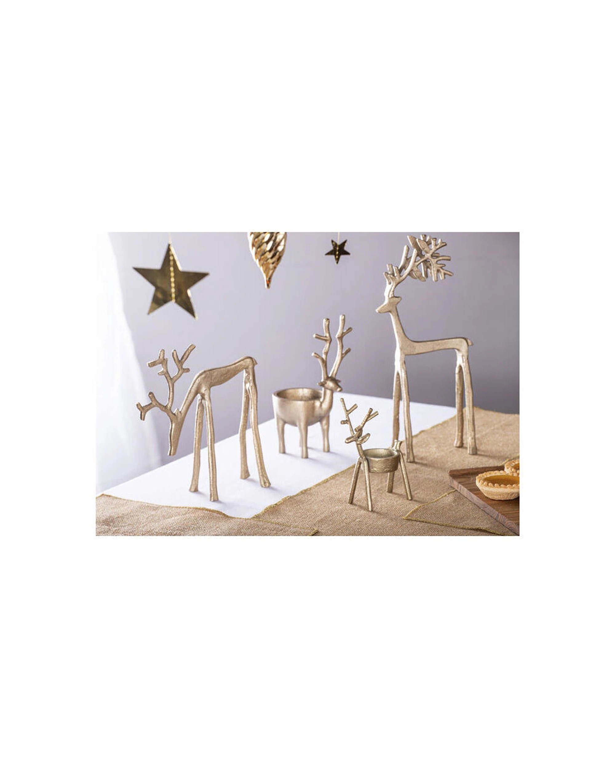 2 Ladelle 4pc Starry Lurex Jute Woven Kitchenware Placemat Set 33x45cm - Gold, 2 of 4
