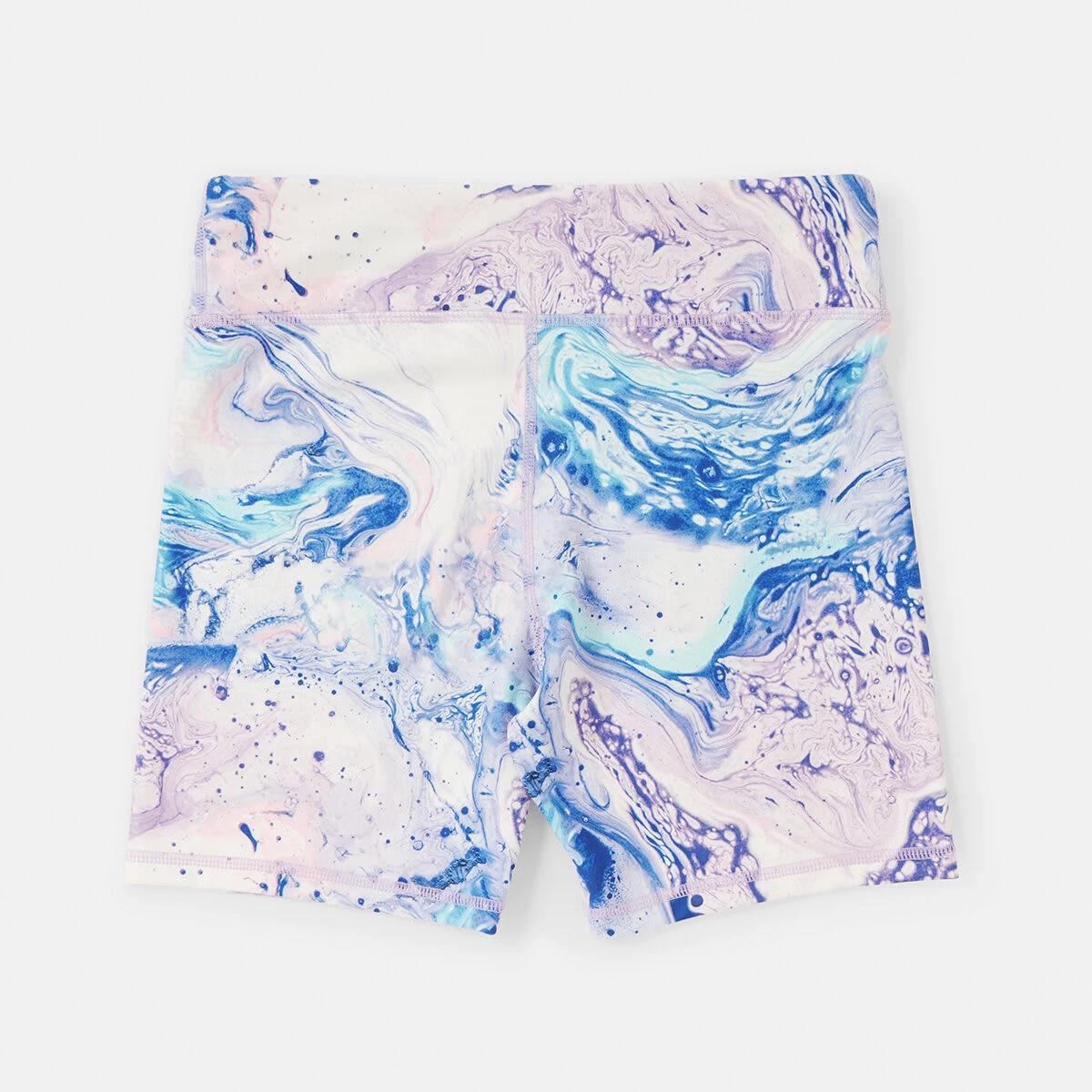 10 Active Kids Mid Length Bike Shorts Mlt Marble, 10 of 10