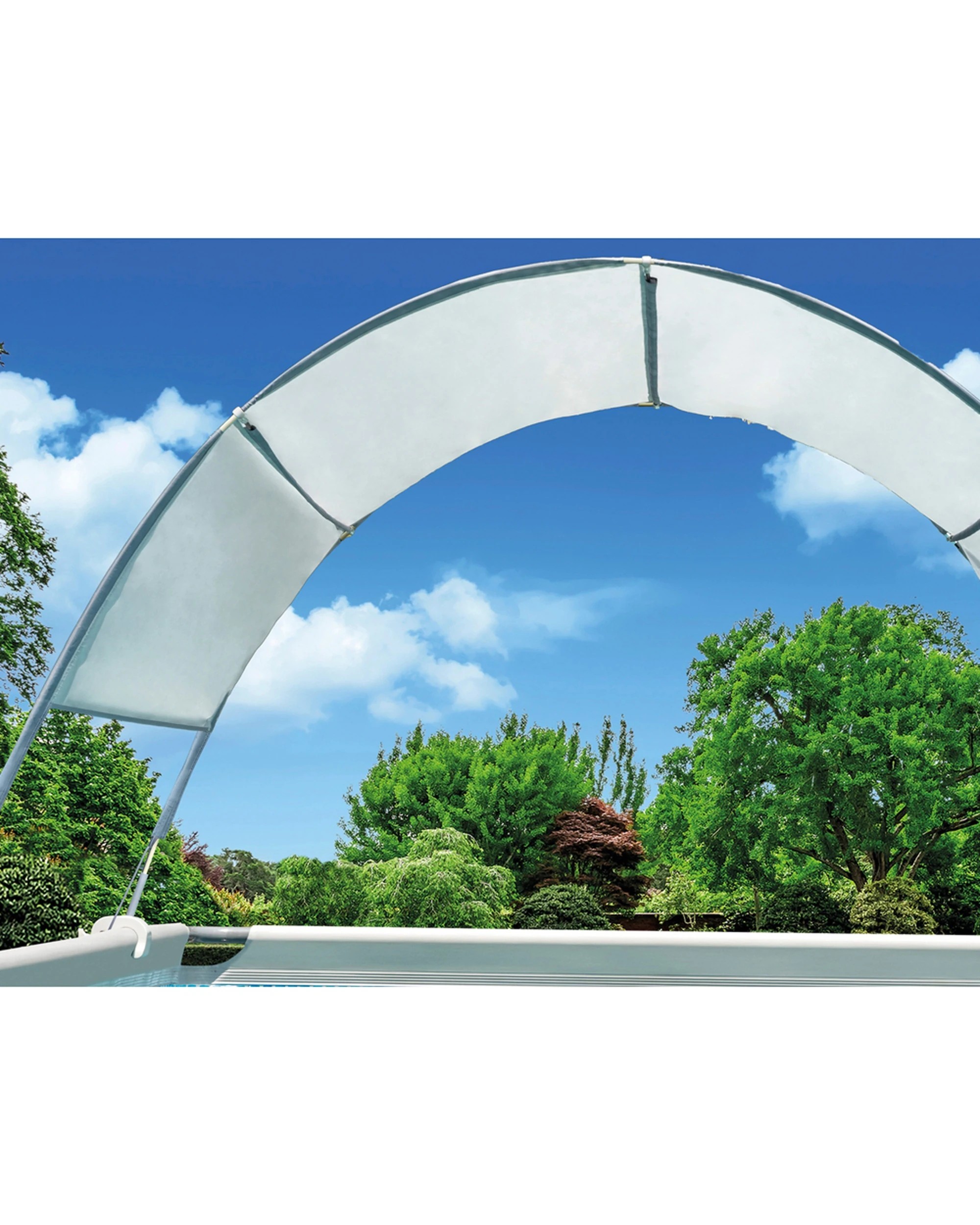 4 Intex UV Protected Canopy Shade For Intex Prism Frame Rectangular And Oval Pools - Grey, 4 of 5
