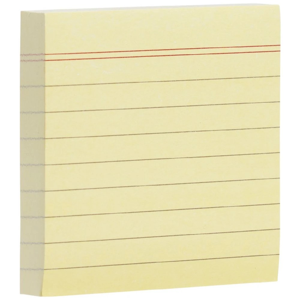 3 J.Burrows Fully Adhesive Notes 76x76mm Yellow, 3 of 3
