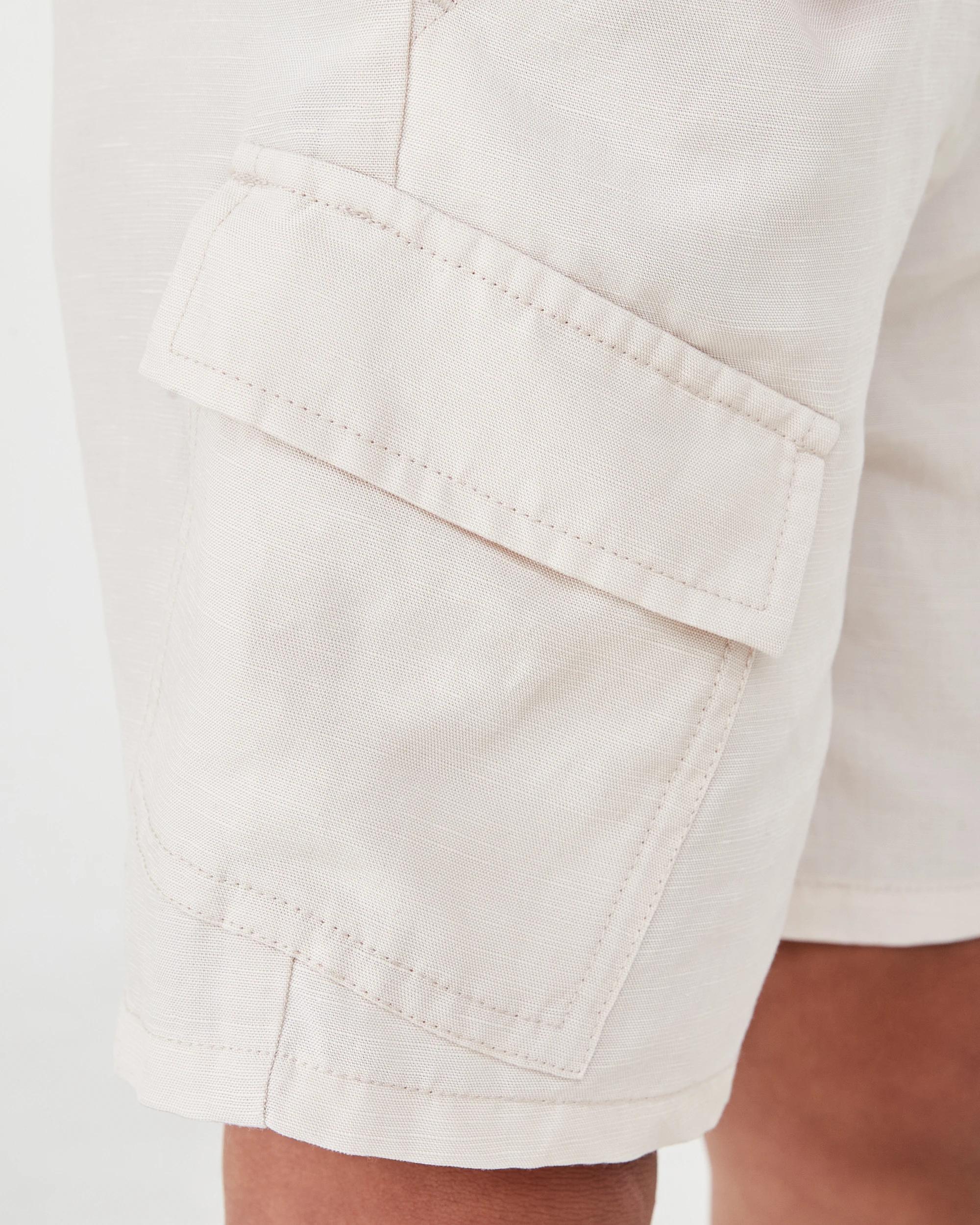 6 Linen Cargo Shorts Bge Rainy, 6 of 8