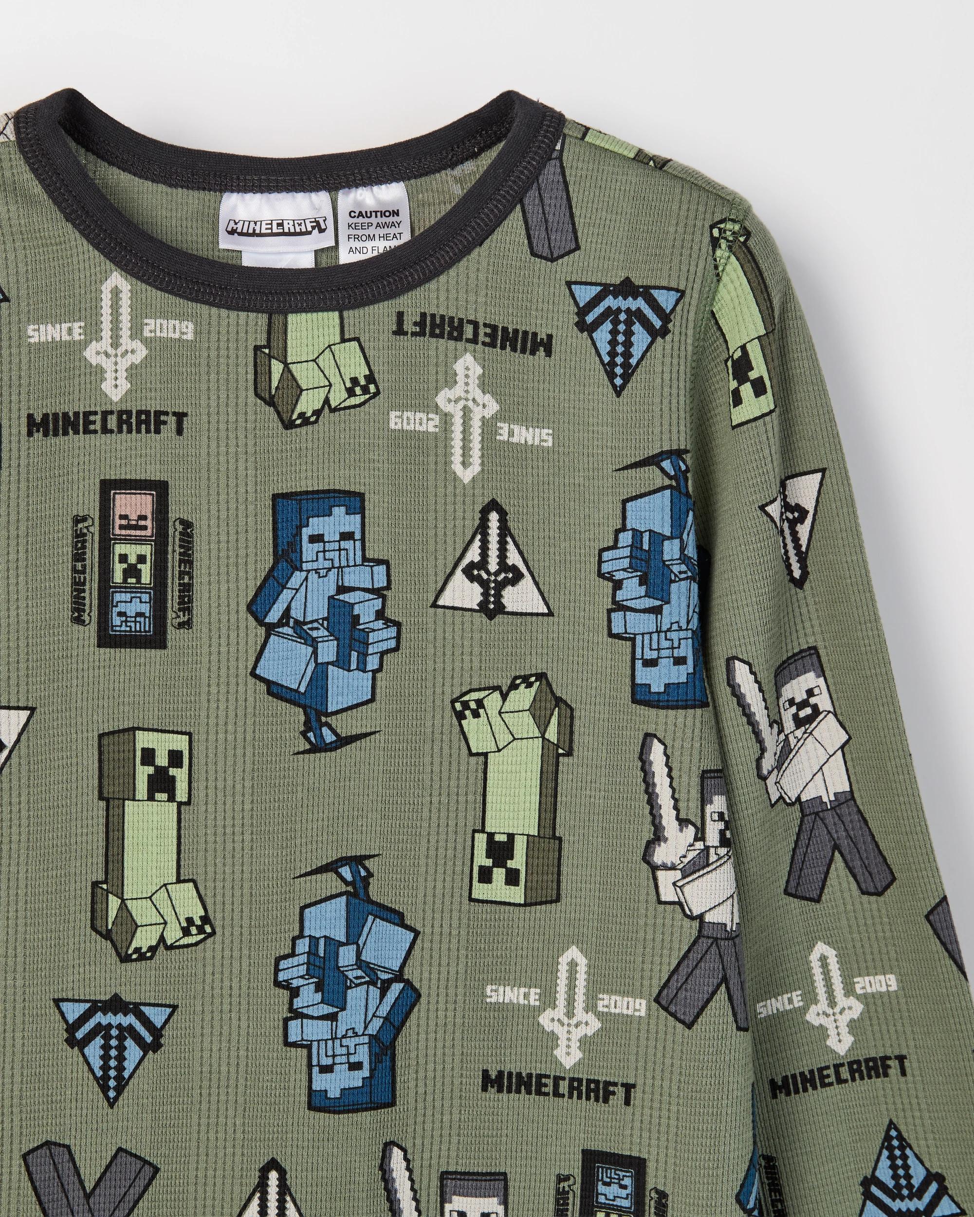 5 Target Minecraft Australian Cotton Older Boys Waffle Knit Pyjama Set MINECRAFT, 5 of 7