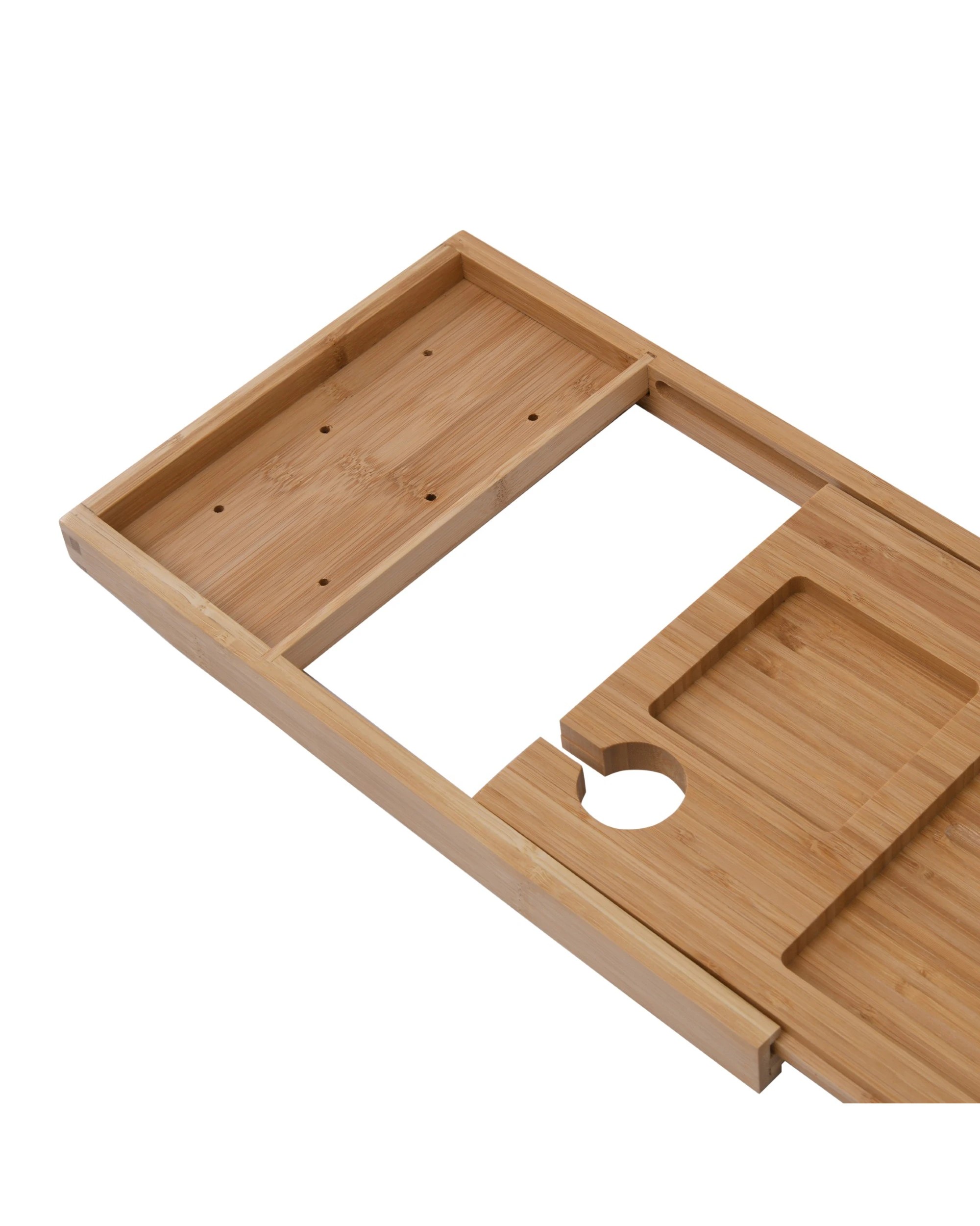 4 Cadence & Co. Bimini Luxe Adjustabe Bamboo Bath Caddy - Natural, 4 of 5