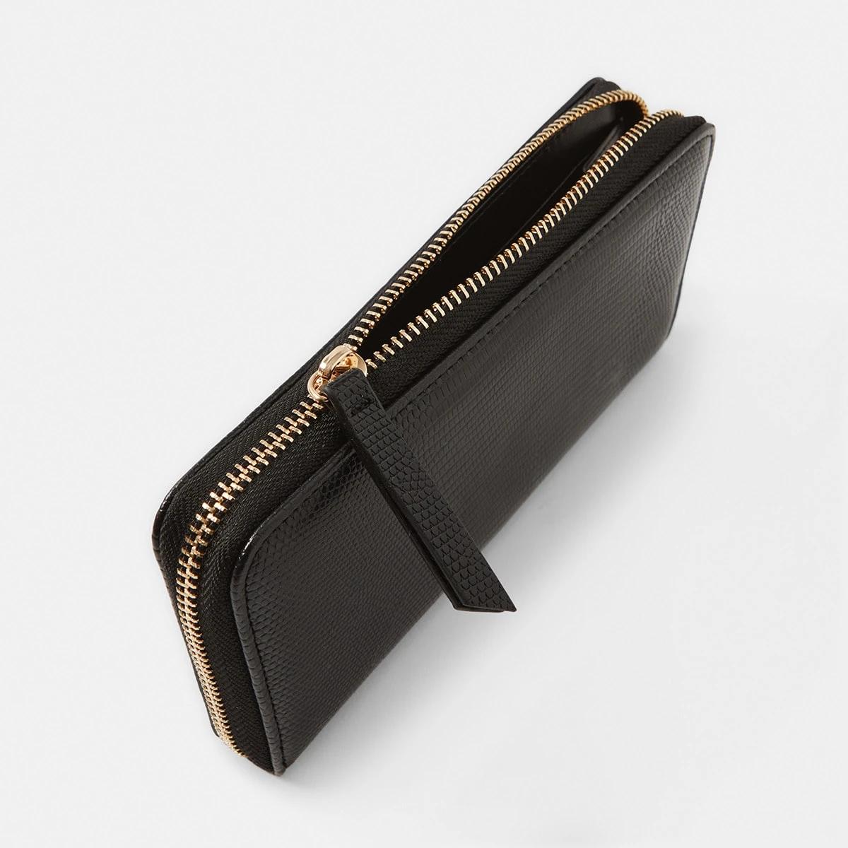 4 Large Zip Purse Black, 4 of 4
