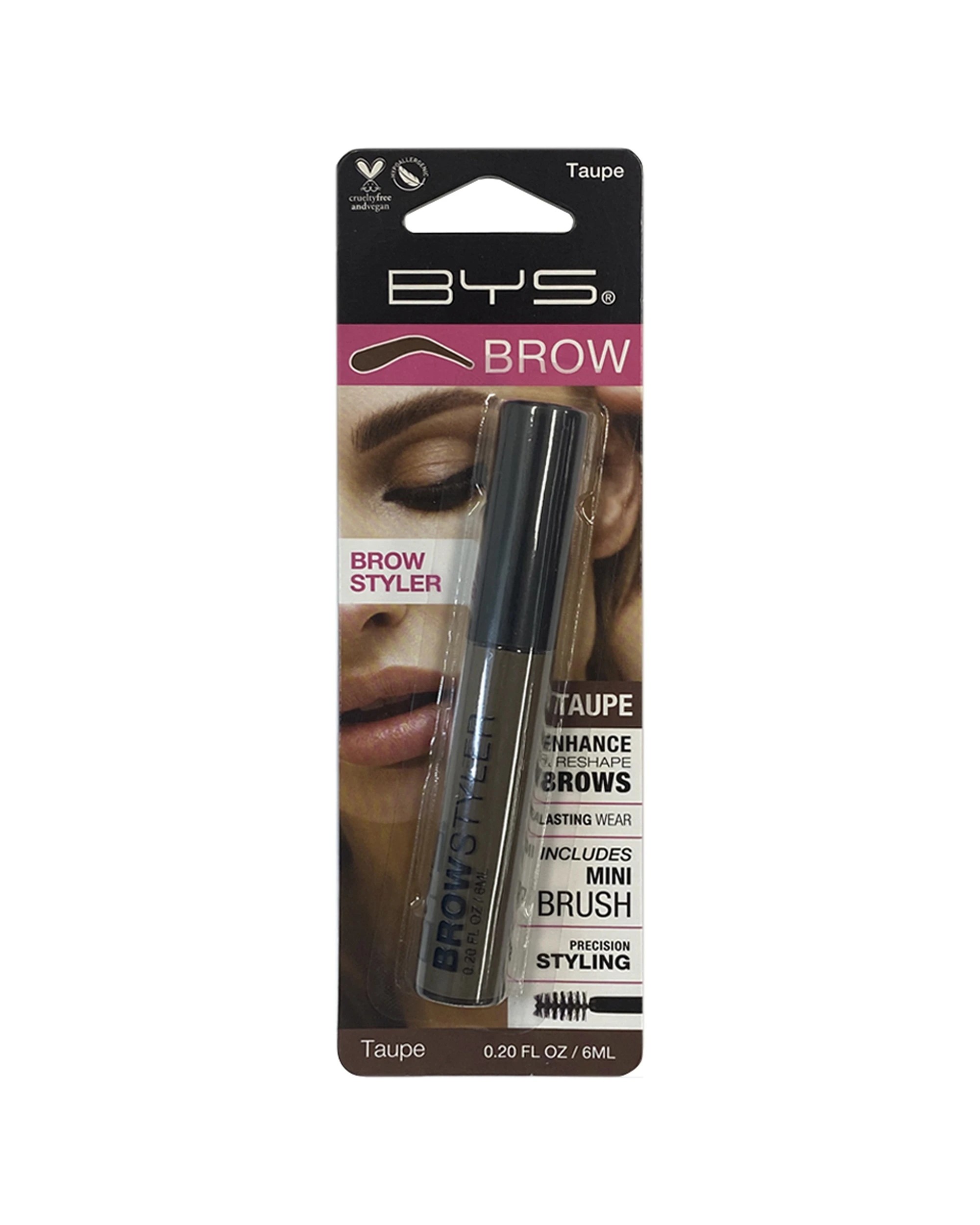 2 BYS Taupe Eyebrow Brow Gel Styler 6ml 2PK Mini Brush - Brown, 2 of 2