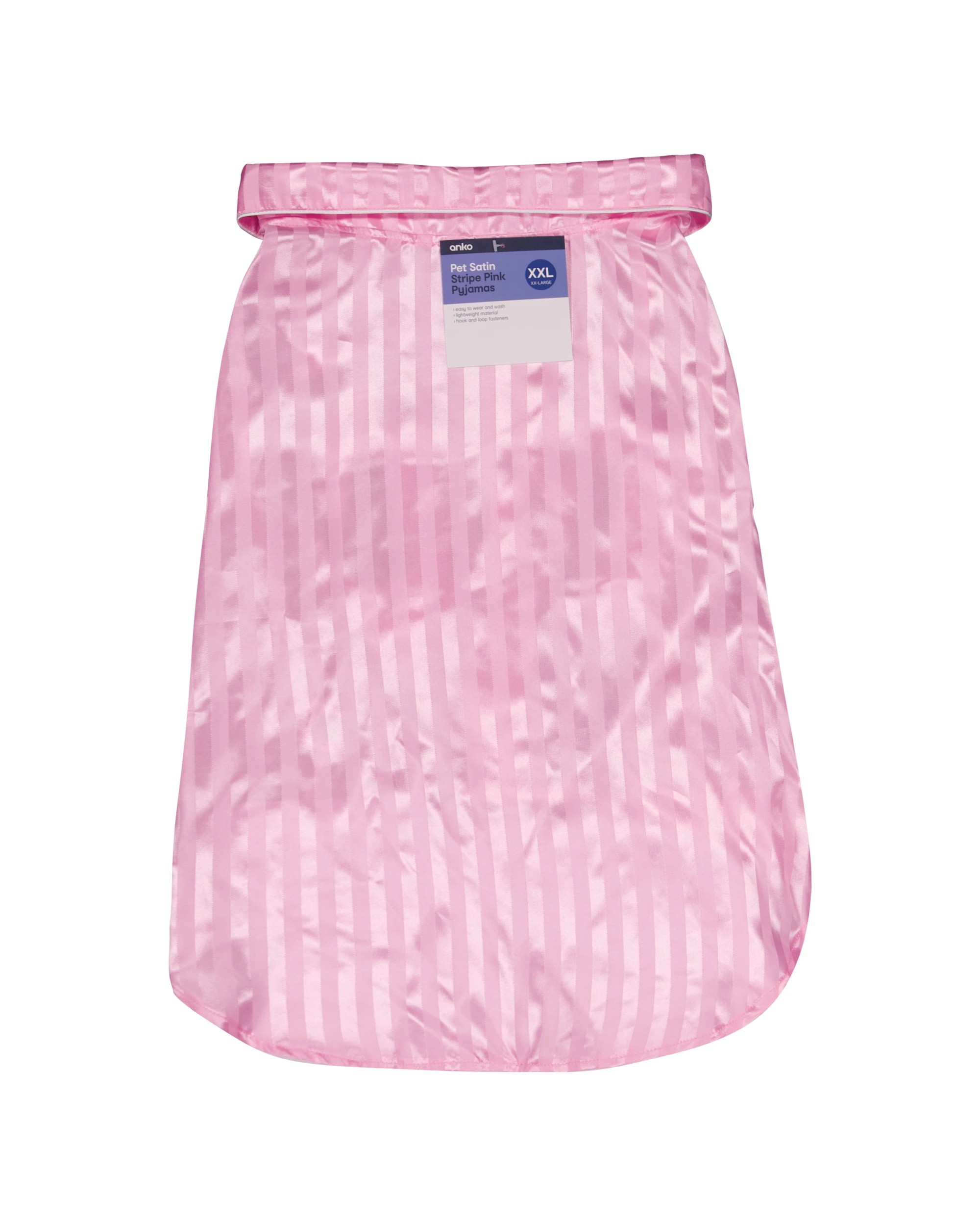 9 Pet Satin Stripe Pyjamas - Extra Extra Large, Pink, 9 of 9