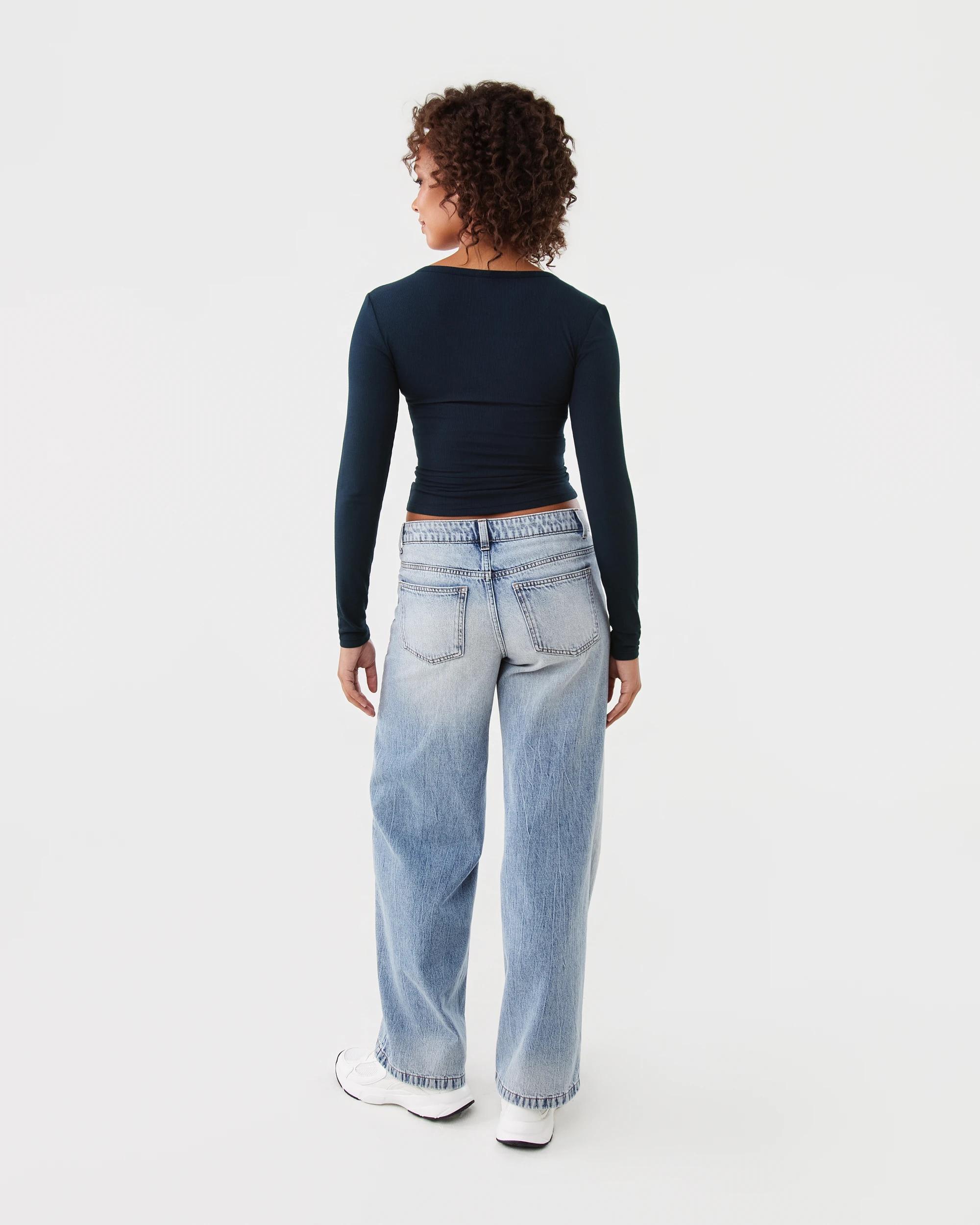 4 Long Sleeve Henley Top Navy Blaze, 4 of 7