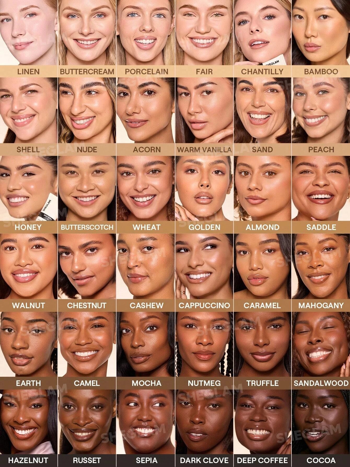 9 SHEGLAM Skin Sync Satin Foundation - Shell, 9 of 10