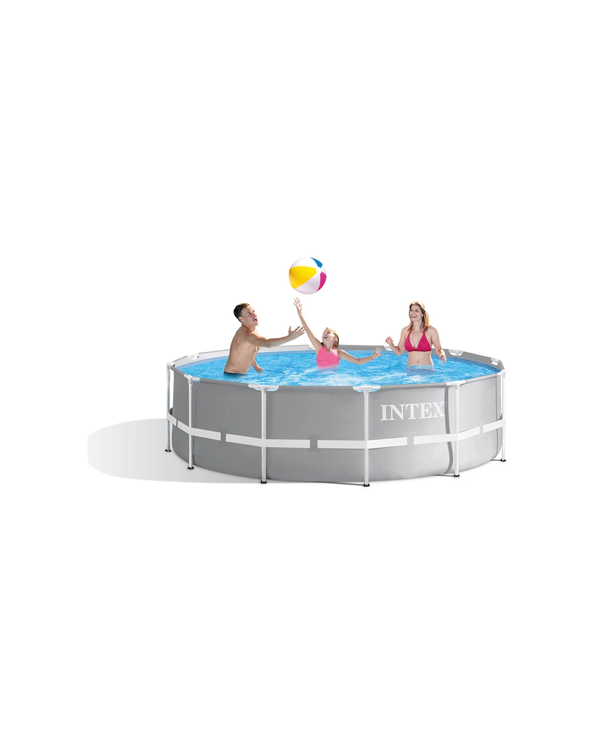 3 Intex Prism Frame Premium Above Ground Pool Set - Grey, 3 of 6