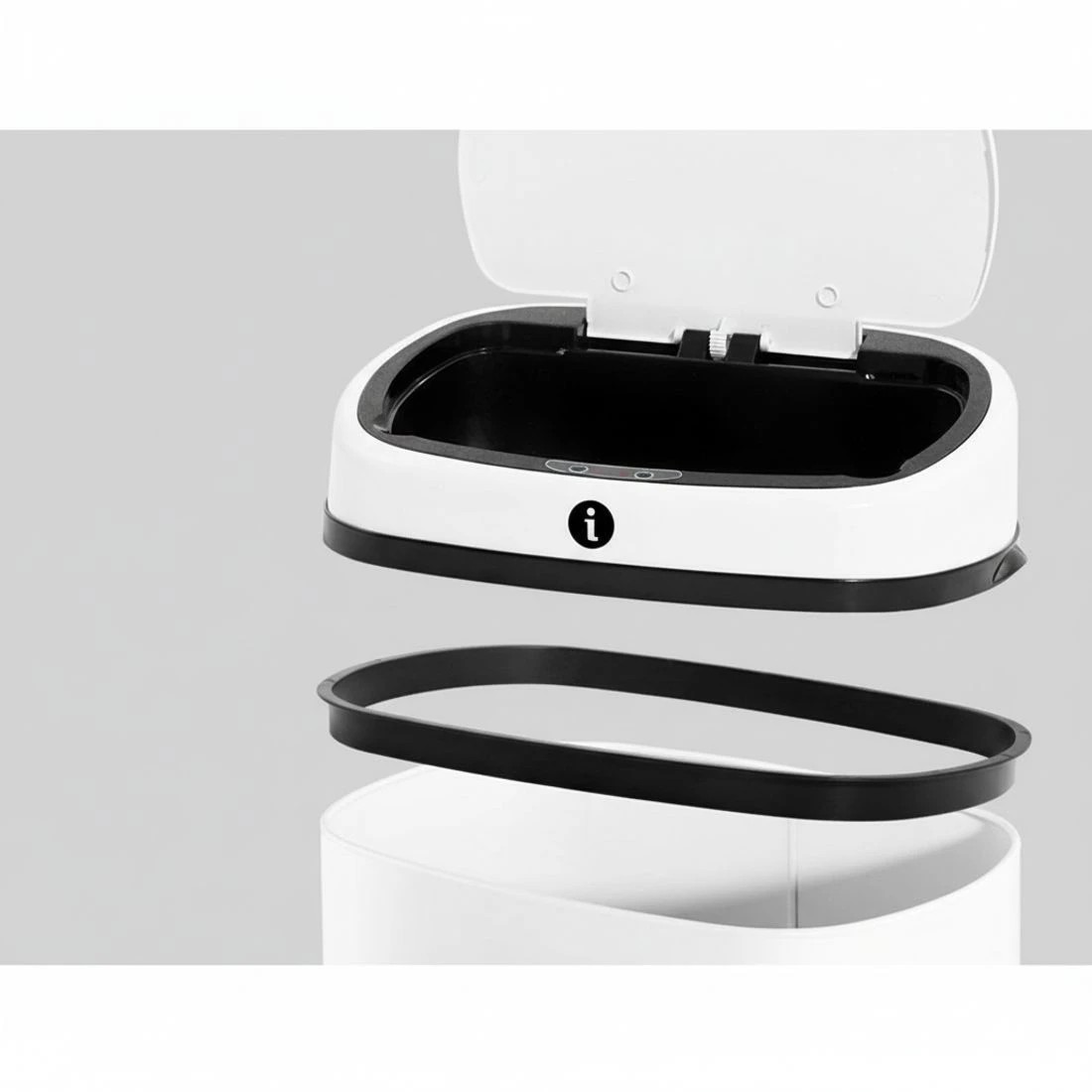 7 Devanti 68L Motion Sensor Bin Rubbish Automatic - White, 7 of 8