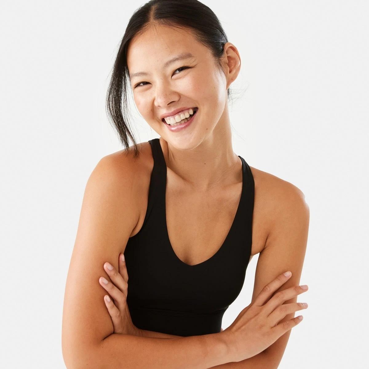 5 Active Womens Ultrasoft Strappy Crop Top BLACK, 5 of 8