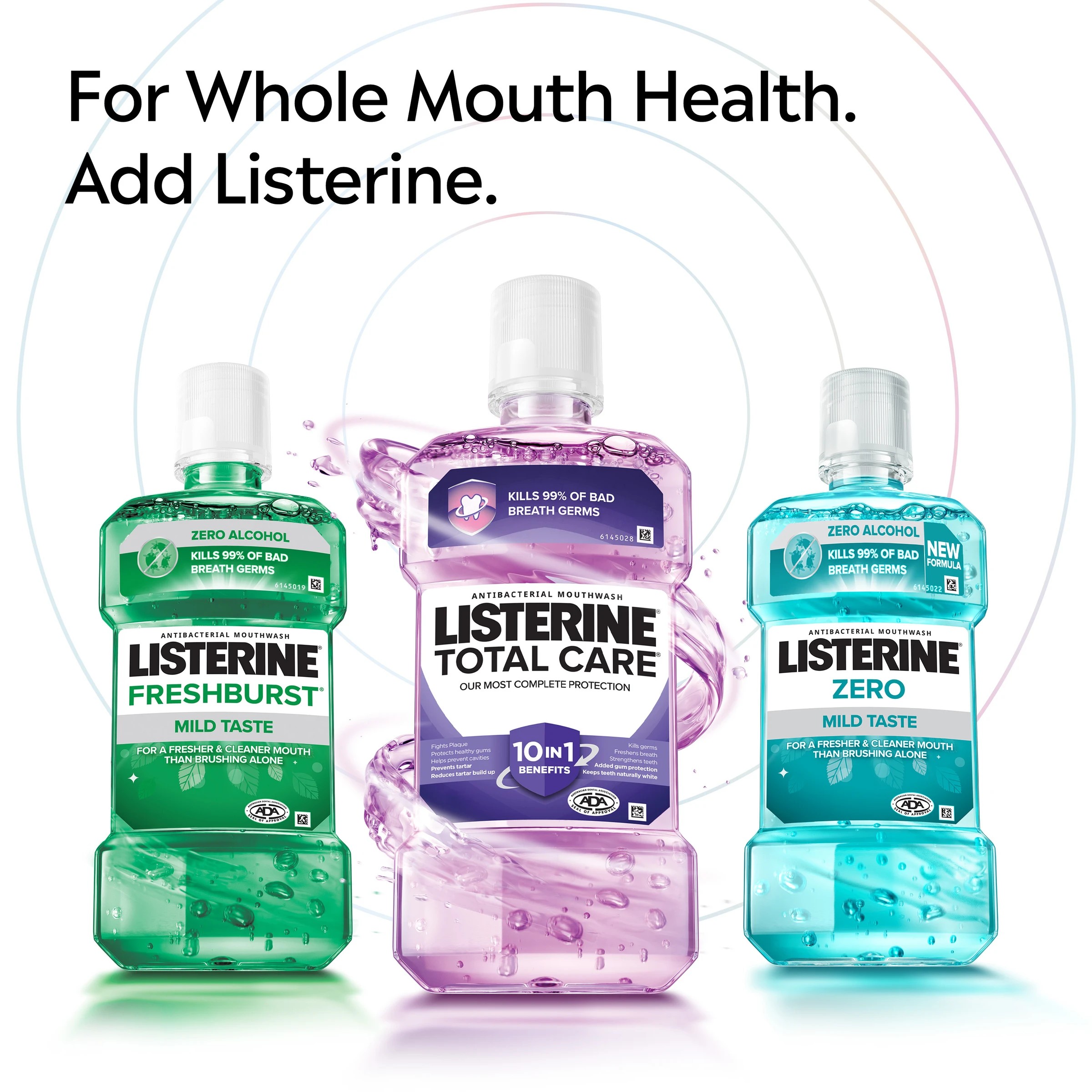 3 Listerine FreshBurst Antibacterial Mouthwash 250ml, 3 of 10
