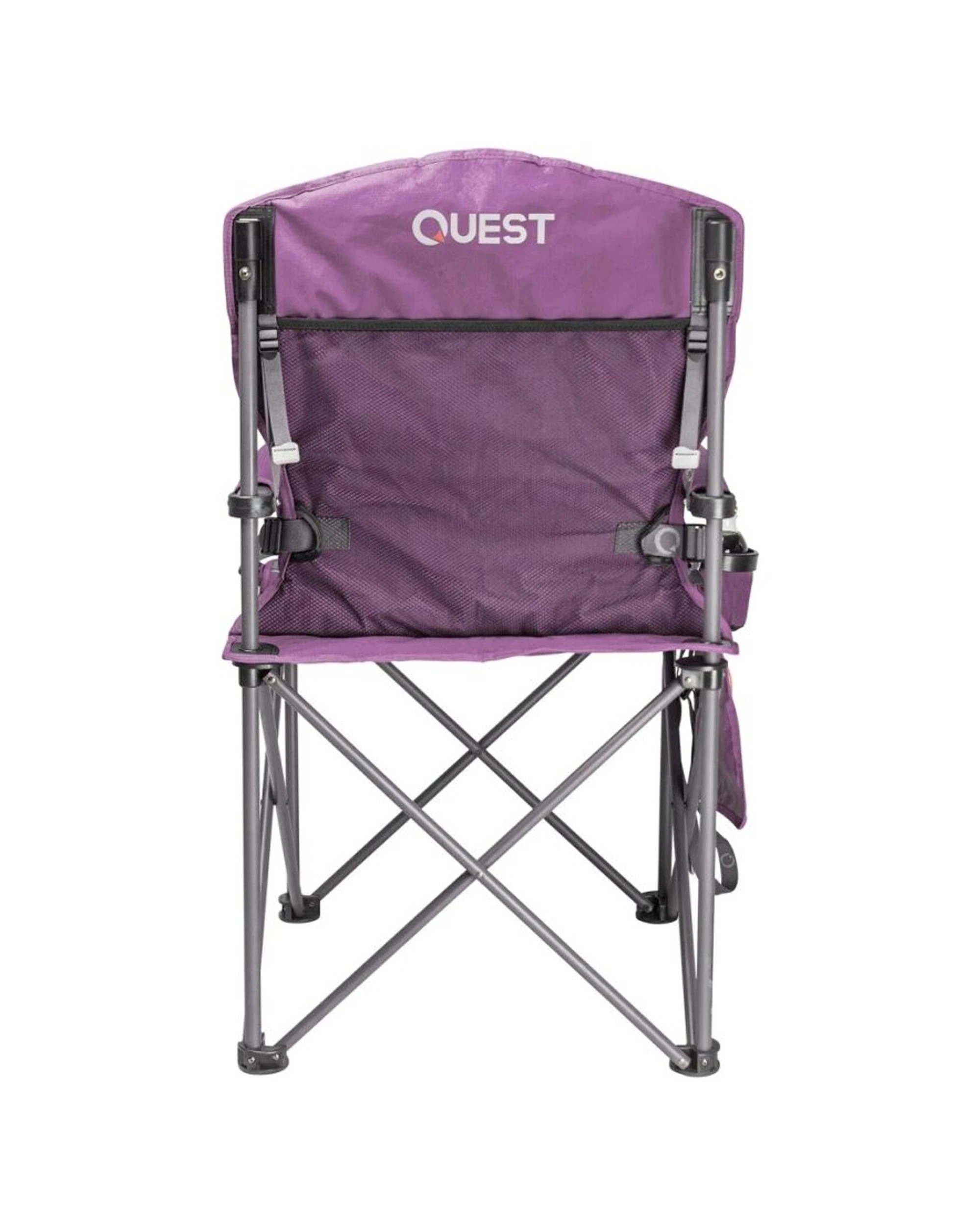 4 Quest Outdoors Castaway Hard Arm Camping Chair Padded Arms 200kg Weight Capacity - Purple, 4 of 7