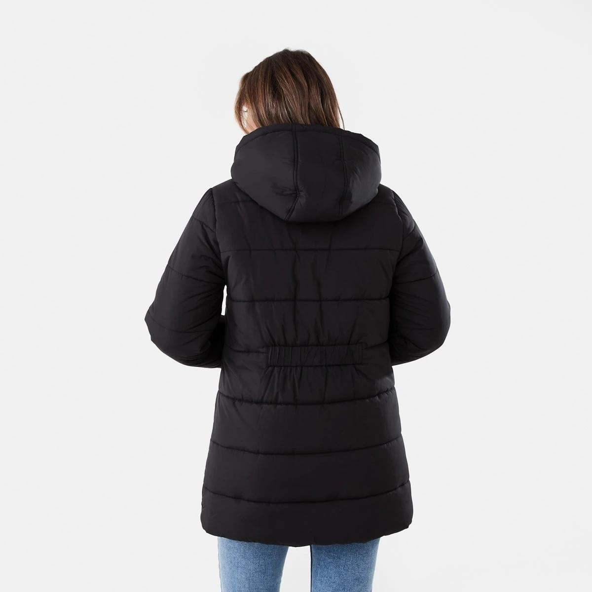 4 Mid Length Puffer Jacket Black, 4 of 7