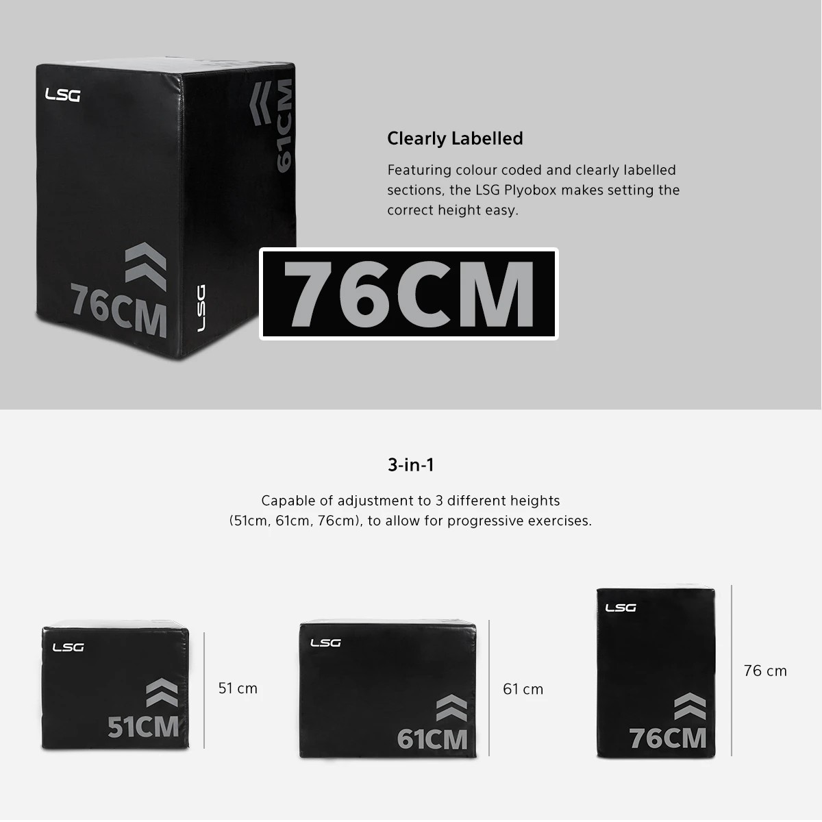 4 LSG 3-in-1 Soft Plyo Box - Black, 4 of 4