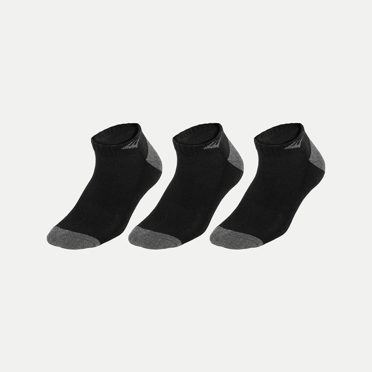1 3 Pack Everlast Mens Performance Low Cut Socks EVERLAST JACQUARD BLACK, 1 of 3