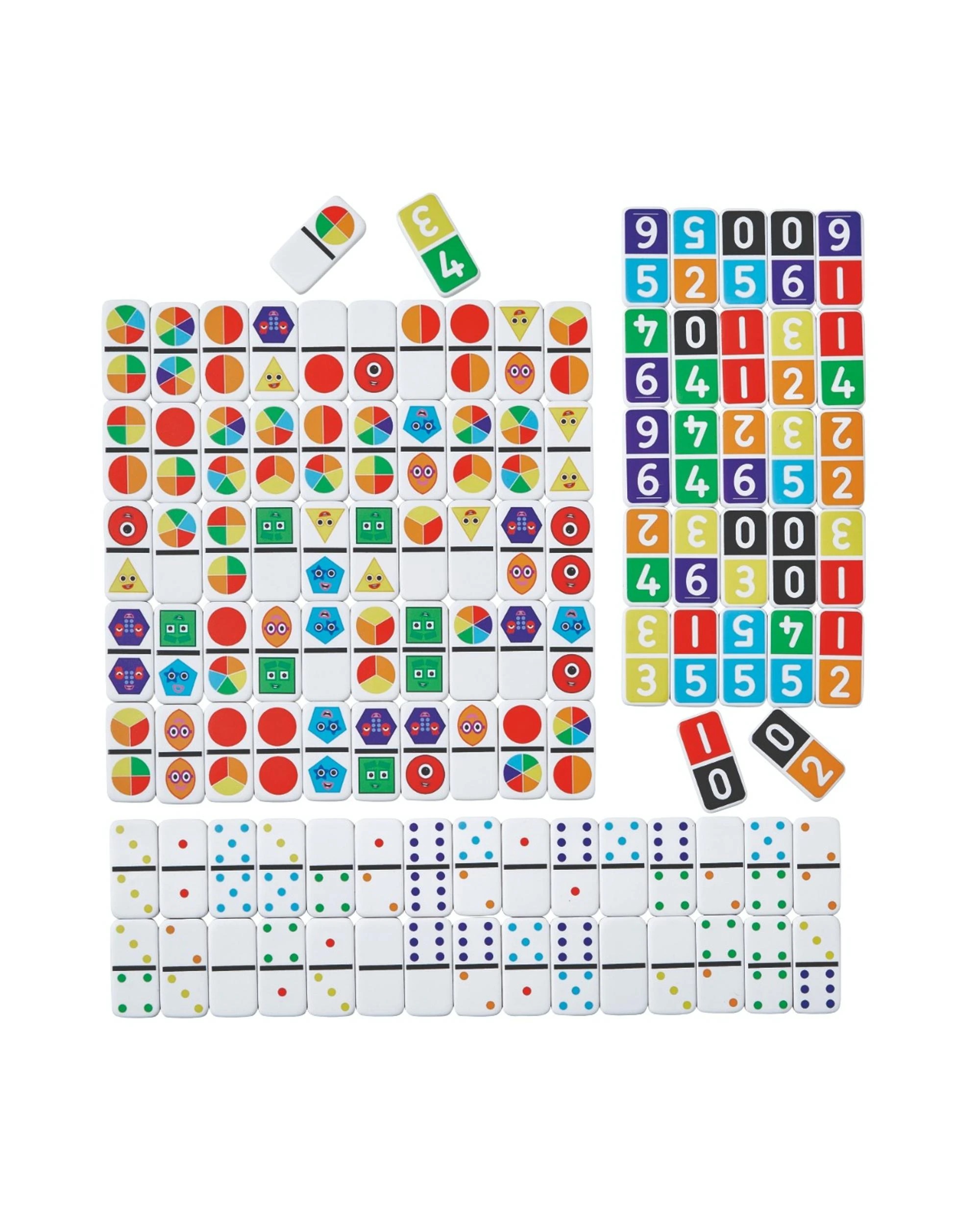 4 Numberblocks Dominoes Set Tile Game, 4 of 10