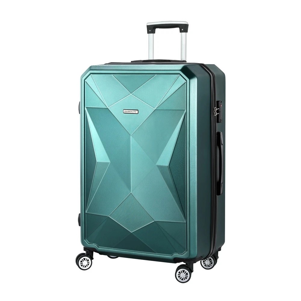 1 Wanderlite 28" 75cm Luggage Trolley Travel Suitcase Carry On Storage TSA Hardshell Atrovirens - Green, 1 of 1