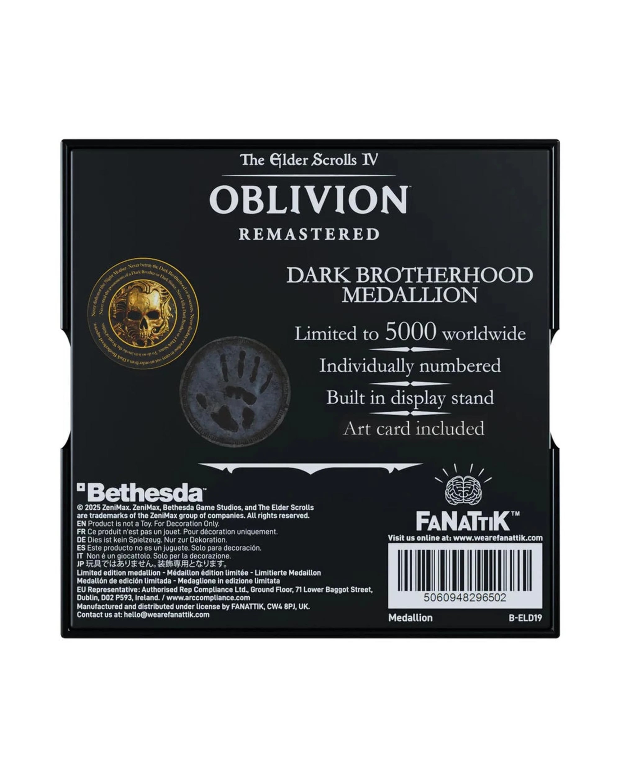 5 The Elder Scrolls IV: Oblivion Remastered Dark Brotherhood Medallion, 5 of 5