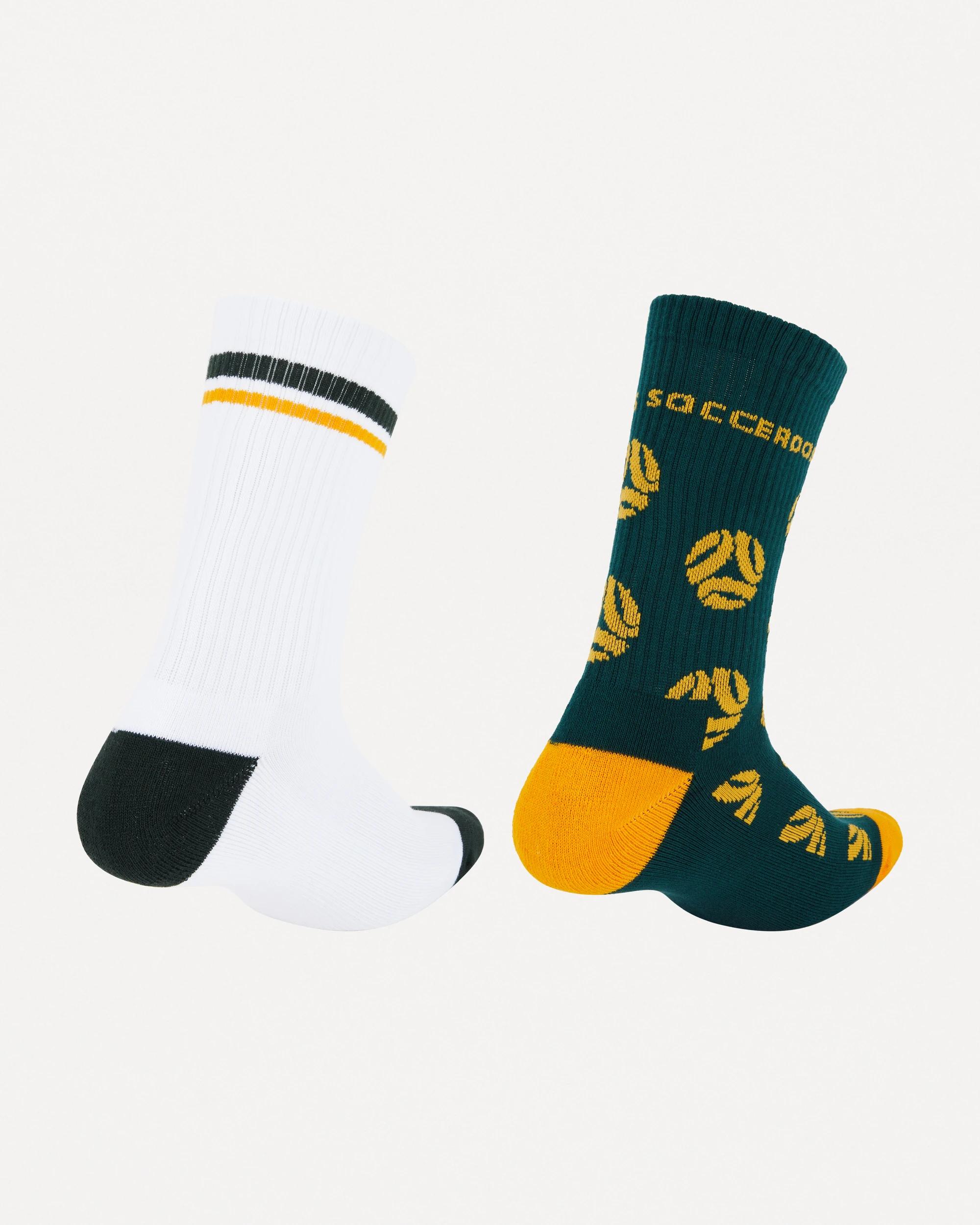 2 2 Pack Socceroos Socks Green, 2 of 3