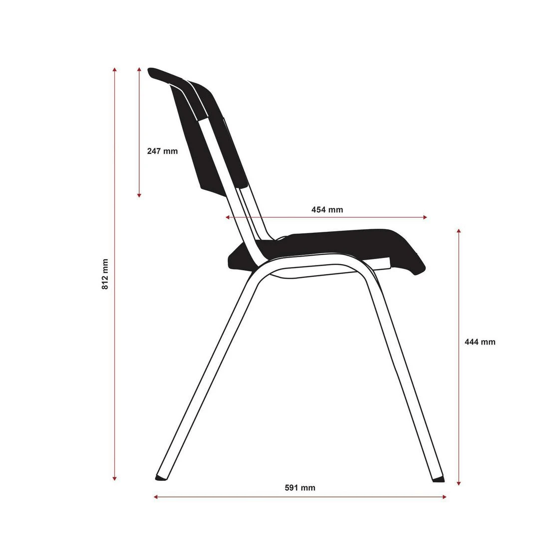 9 Lifetime Stacking Chair Black, 9 of 10