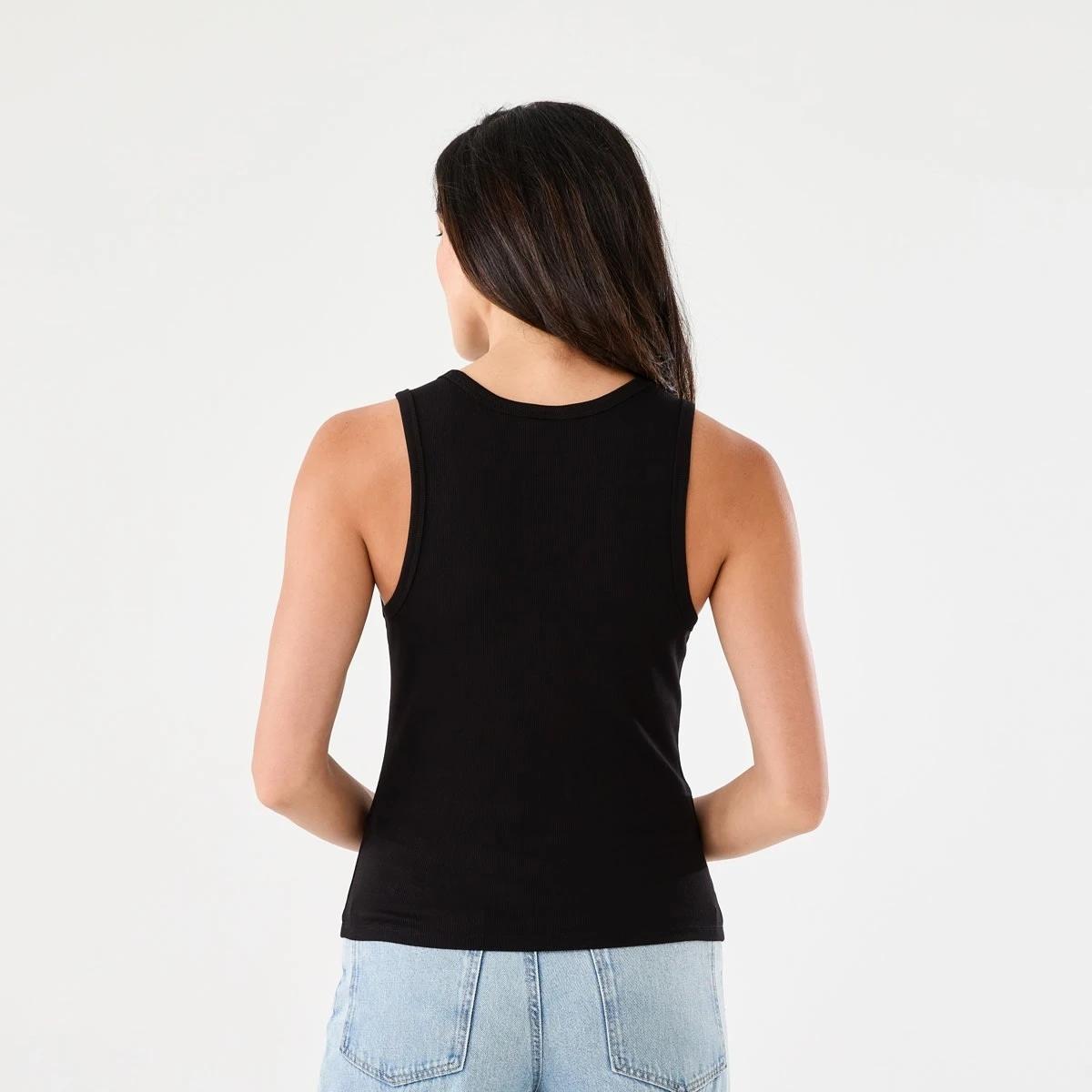 3 Sleeveless Rib Tank BLACK, 3 of 5