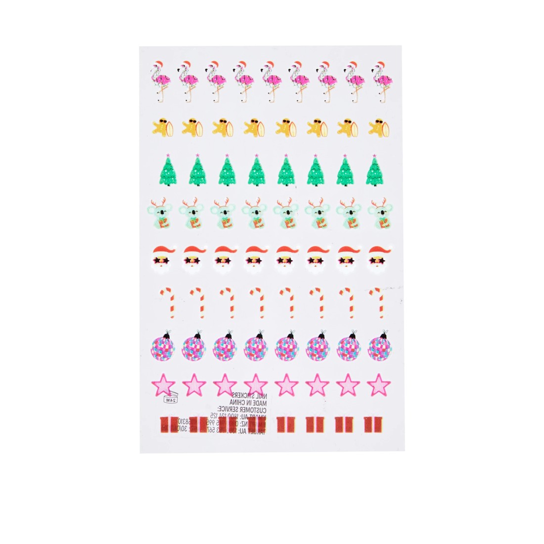 2 OXX Cosmetics 73 Piece Christmas Character Nail Stickers, 2 of 3