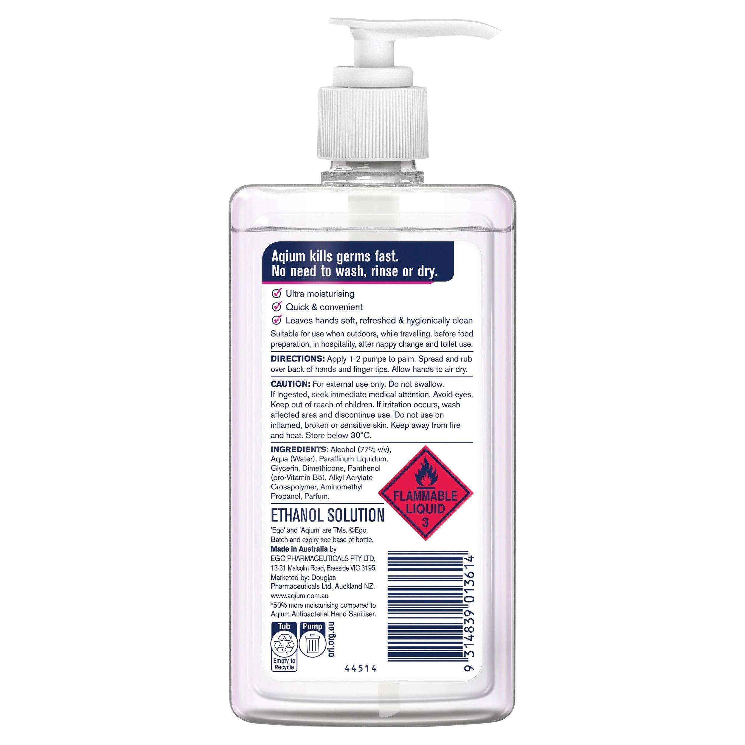 2 EGO AQIUM ULTRA HAND SANITIZER 375ML, 2 of 2