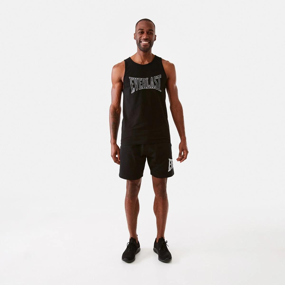 7 Everlast Mens French Terry Shorts Black, 7 of 7