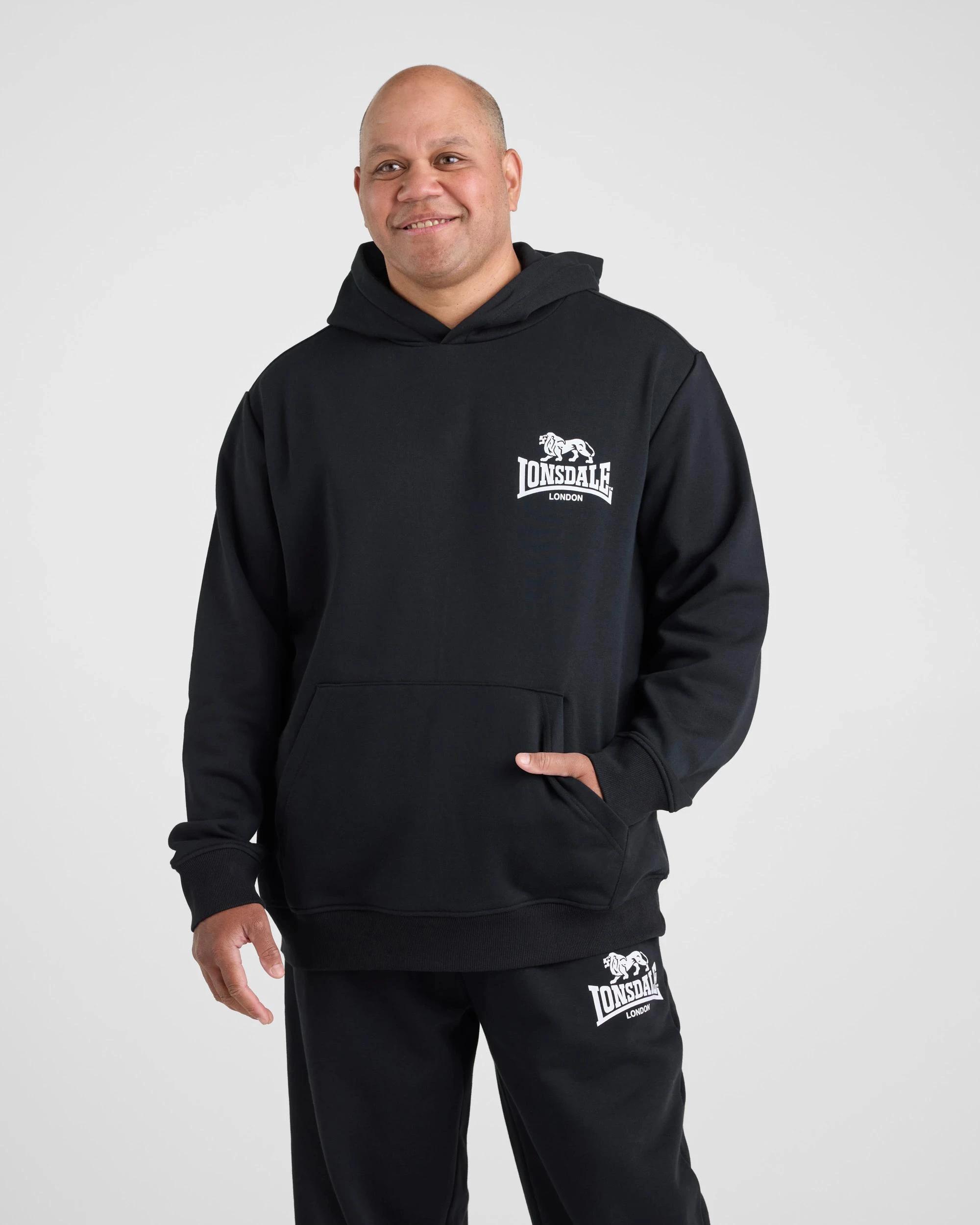 1 Lonsdale London Plus Sport Hoodie BLACK, 1 of 5